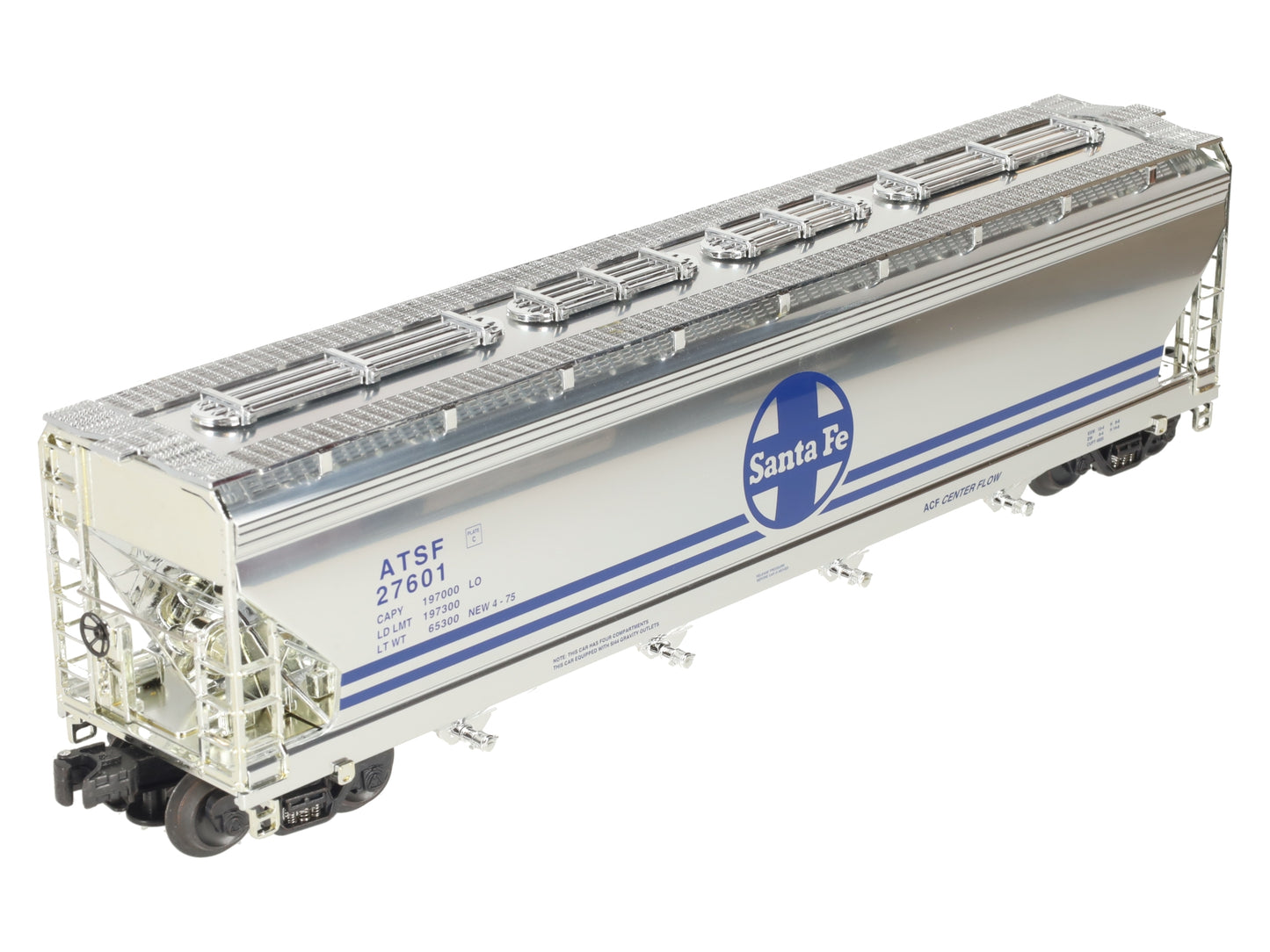 K-Line K6244-10512 O Gauge ATSF 4 Bay Centerflow Hopper #27601 LN/Box