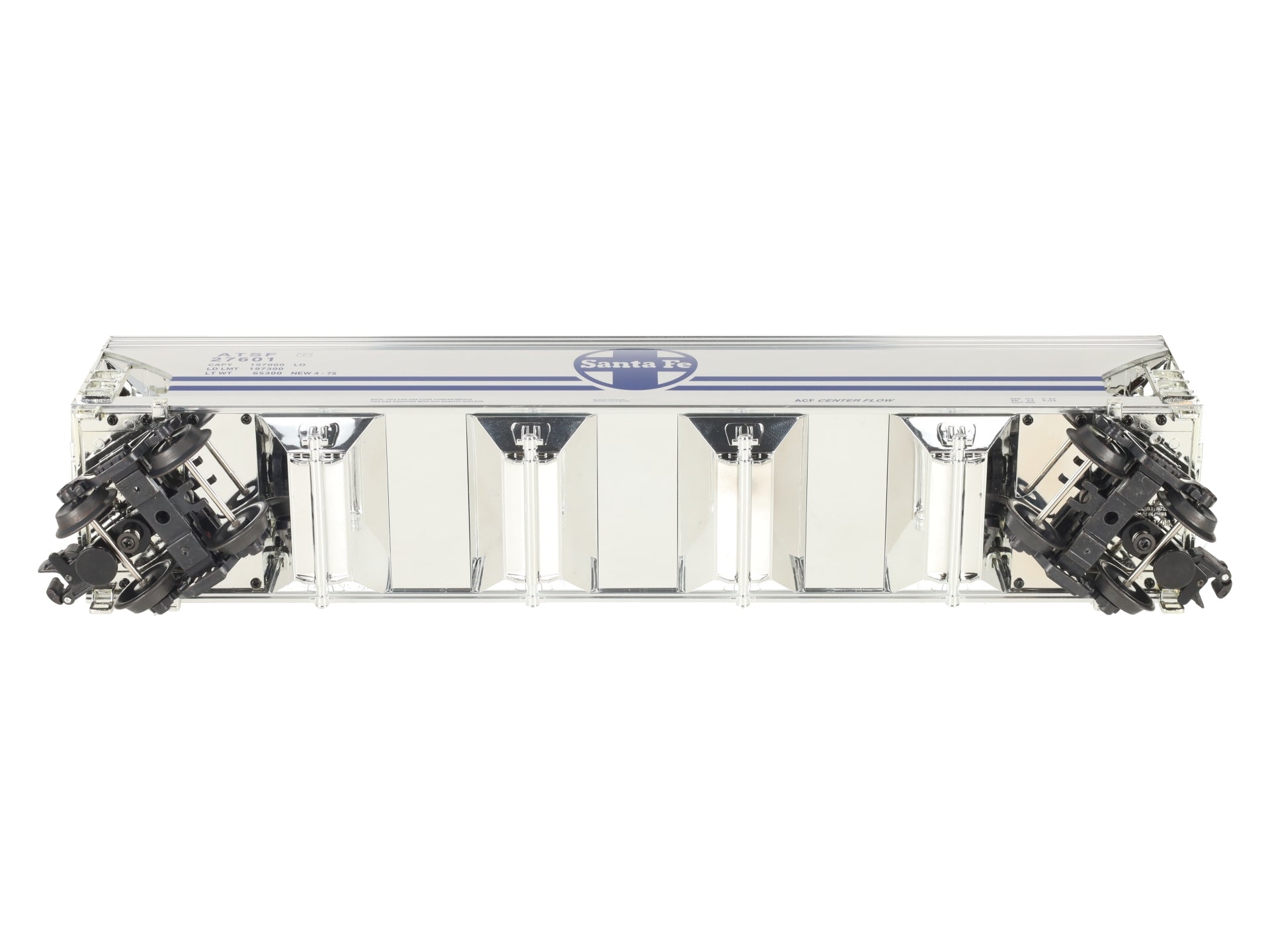 K-Line K6244-10512 O Gauge ATSF 4 Bay Centerflow Hopper #27601 LN/Box