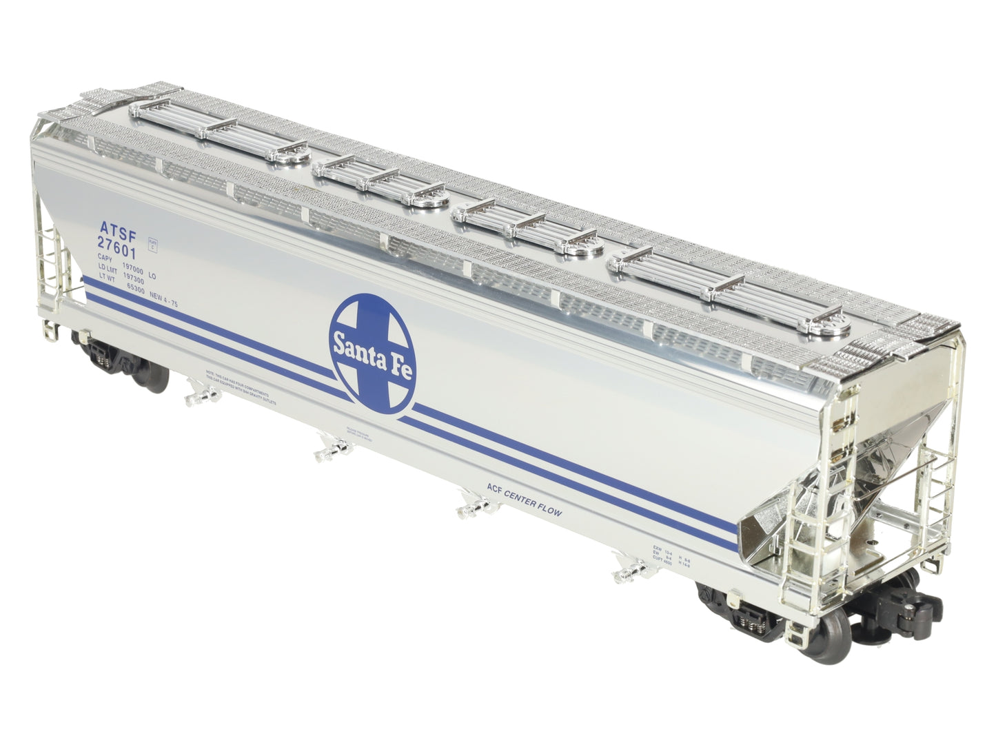 K-Line K6244-10512 O Gauge ATSF 4 Bay Centerflow Hopper #27601 LN/Box