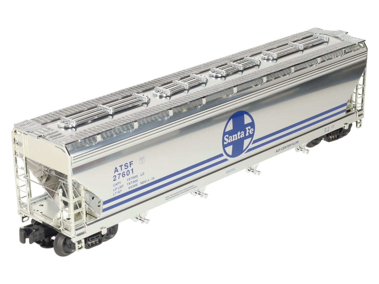 K-Line K6244-10512 O Gauge ATSF 4 Bay Centerflow Hopper #27601 LN/Box