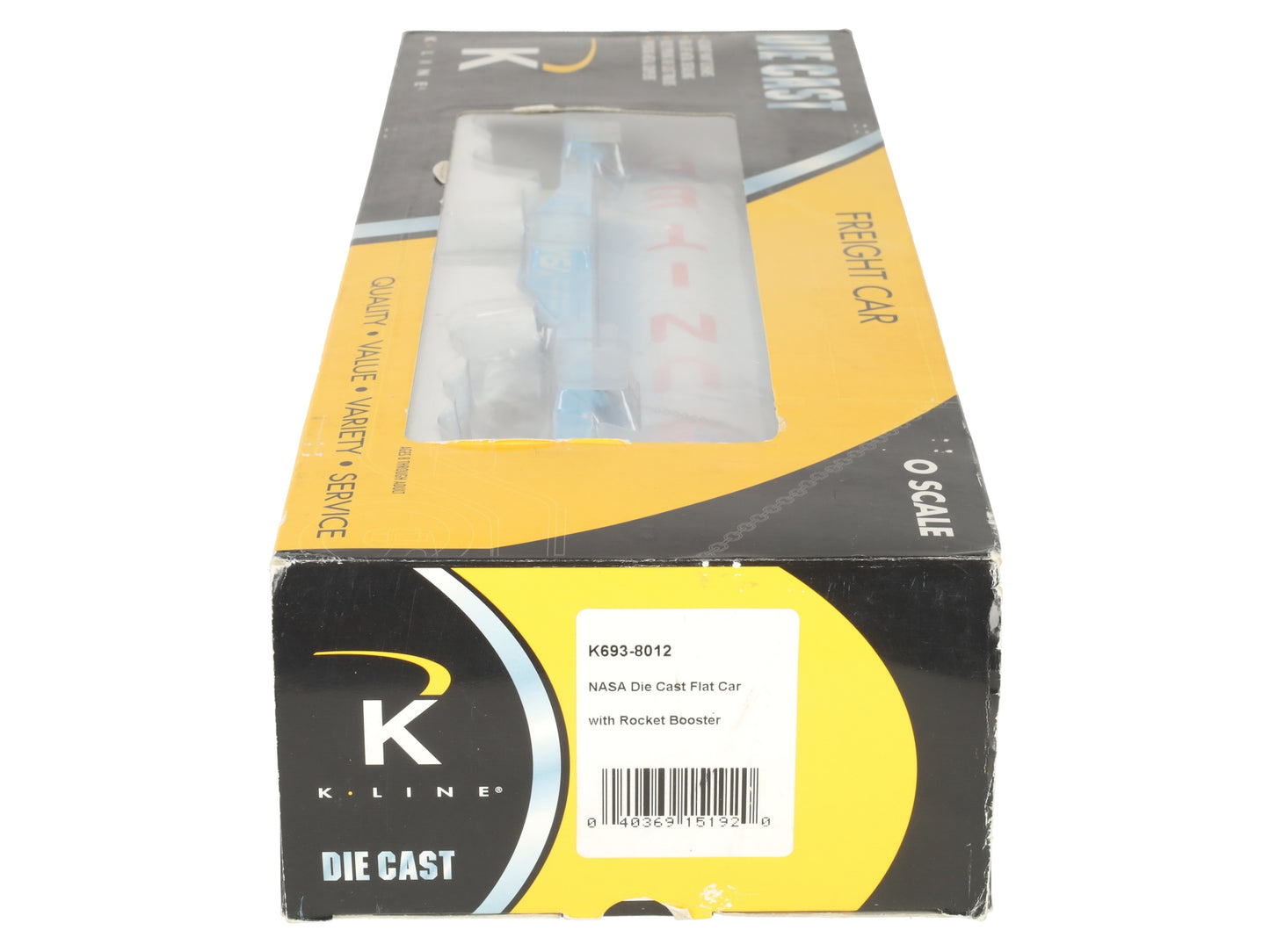 K-Line K693-8012 O Gauge NASA Flatcar with Rocket Load #6938012 LN/Box