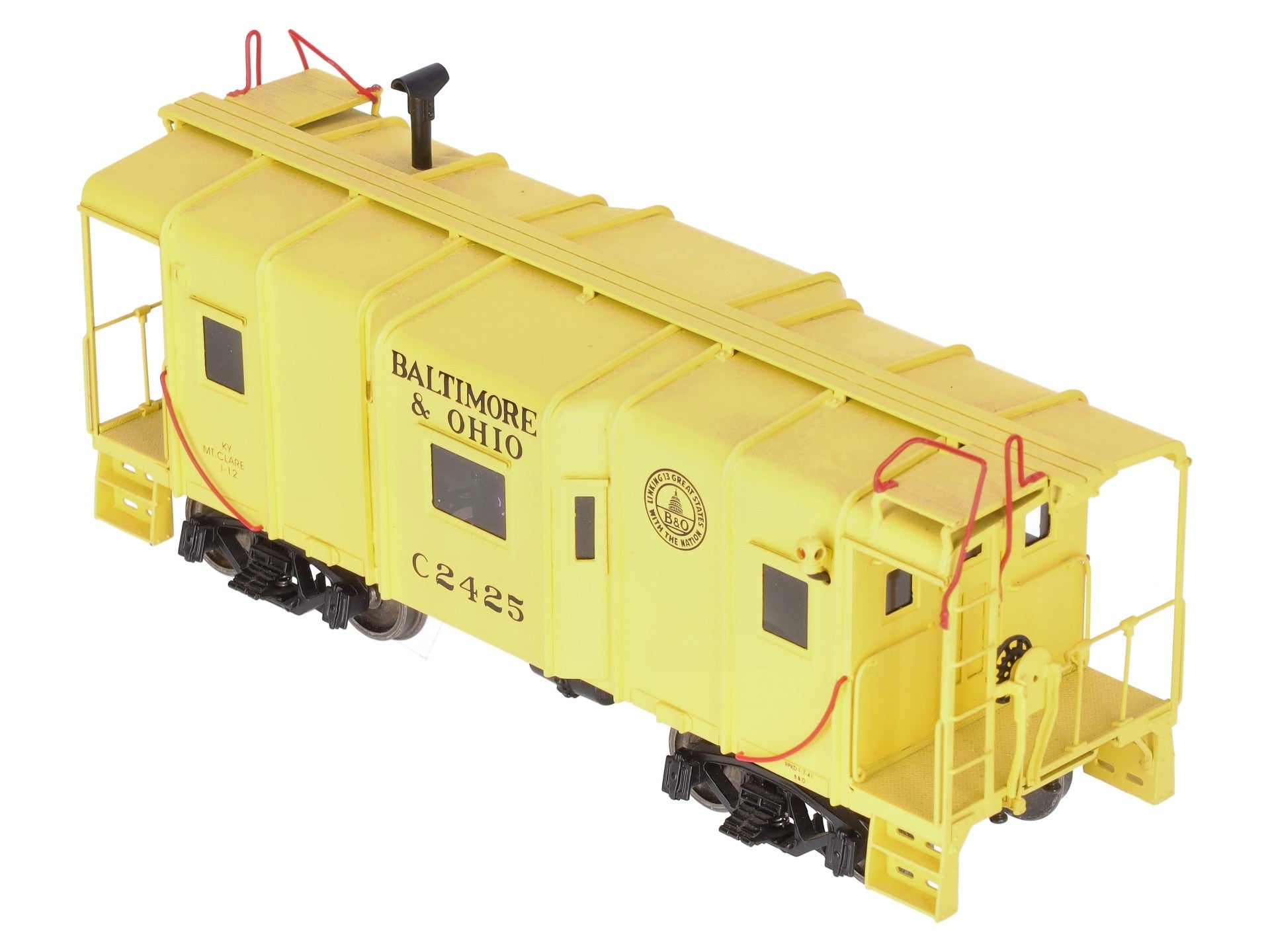 Sunset Models O Scale BRASS B&O I-5 Bay Window Caboose (2-Rail) EX/Box