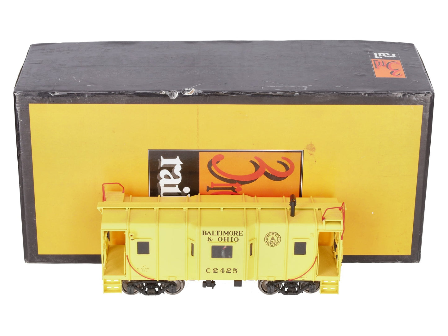 Sunset Models O Scale BRASS B&O I-5 Bay Window Caboose (2-Rail) EX/Box