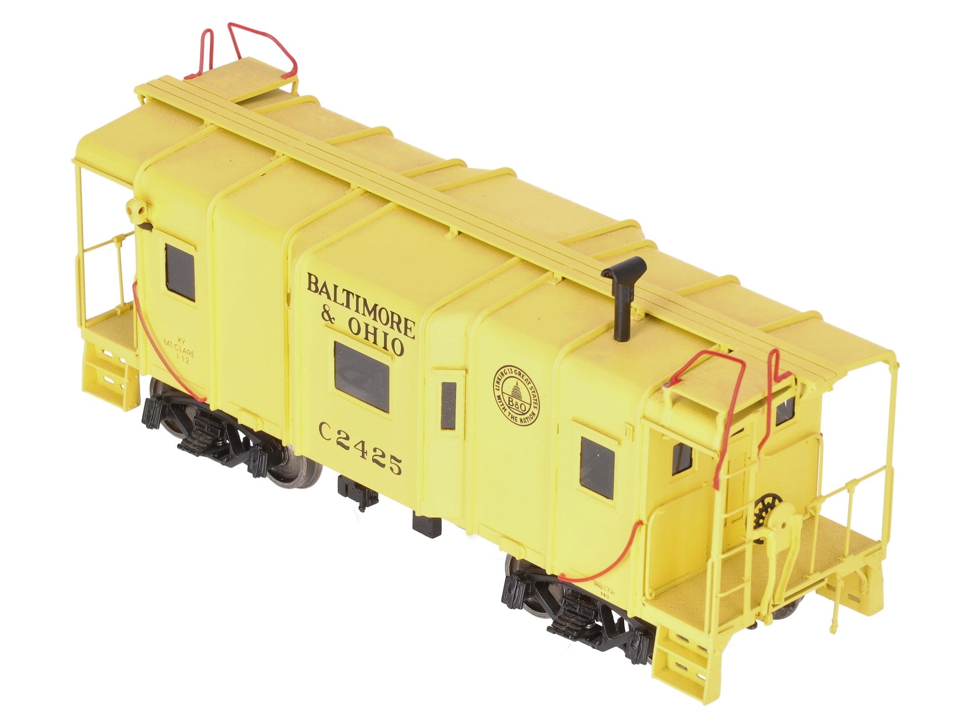 Sunset Models O Scale BRASS B&O I-5 Bay Window Caboose (2-Rail) EX/Box