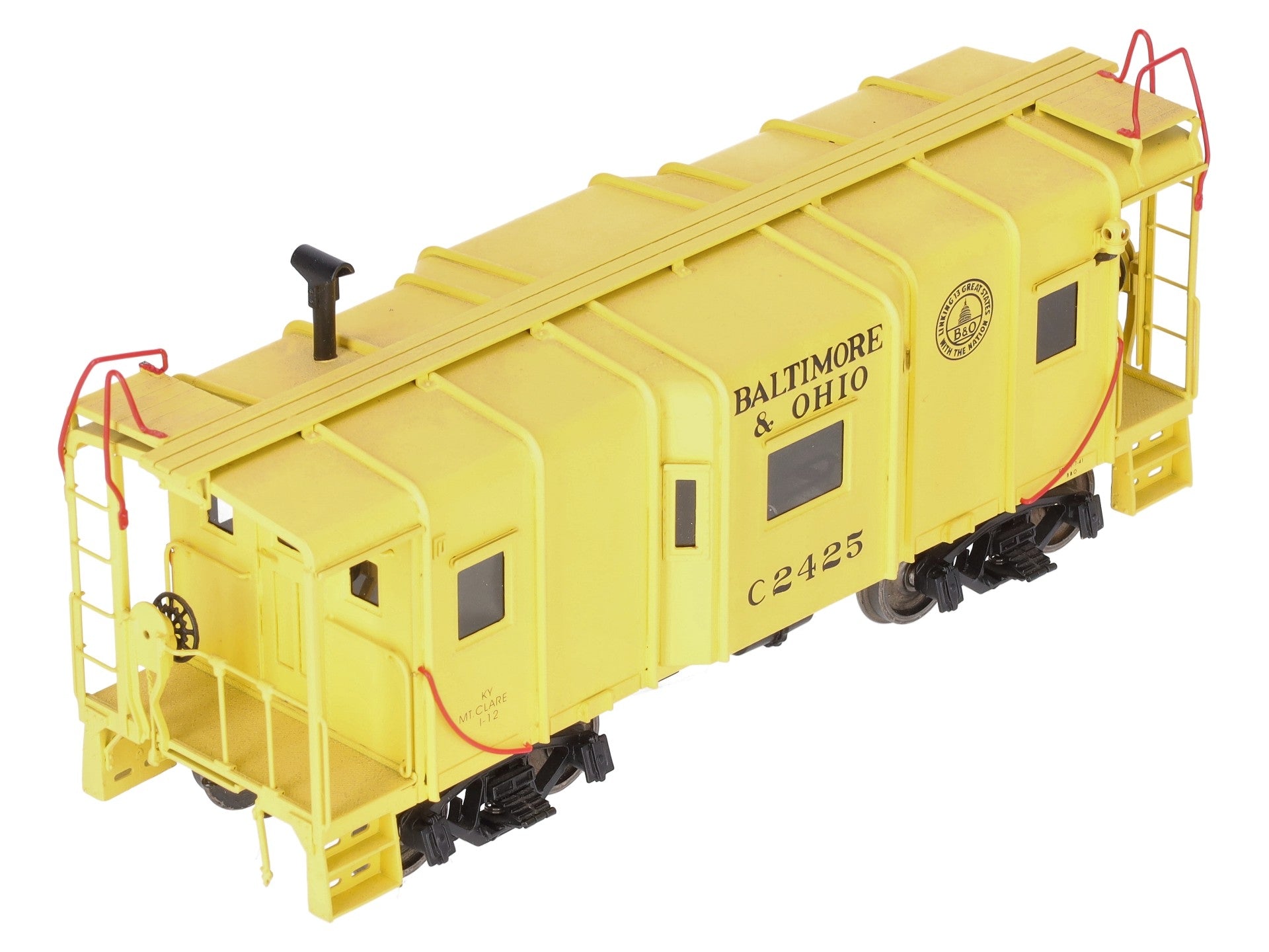 Sunset Models O Scale BRASS B&O I-5 Bay Window Caboose (2-Rail) EX/Box