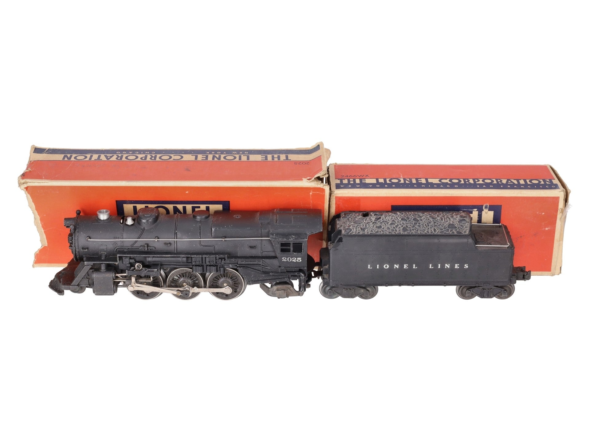 Lionel 2025 Vintage O 2-6-2 Die-Cast Steam Locomotive with 2466WX Tender VG/Box