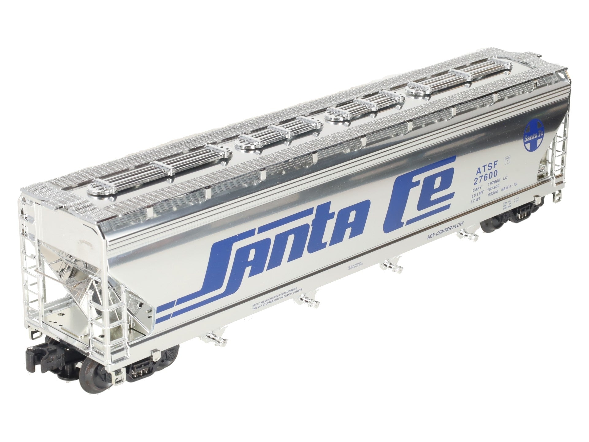 K-Line K6244-10511 O Gauge Santa Fe Hopper #27600 LN/Box