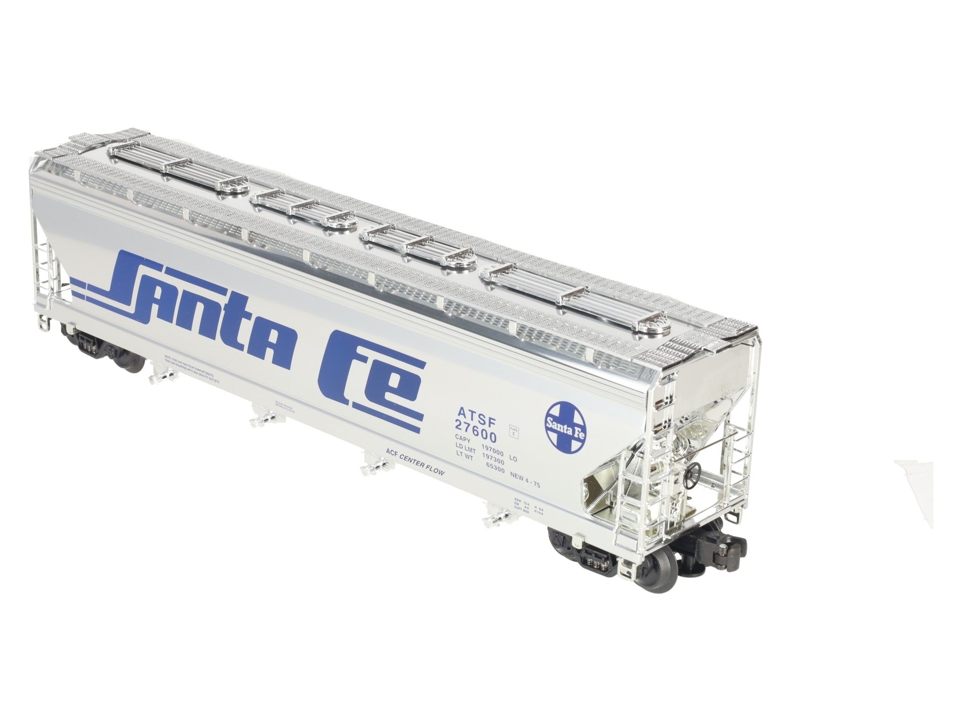 K-Line K6244-10511 O Gauge Santa Fe Hopper #27600 LN/Box