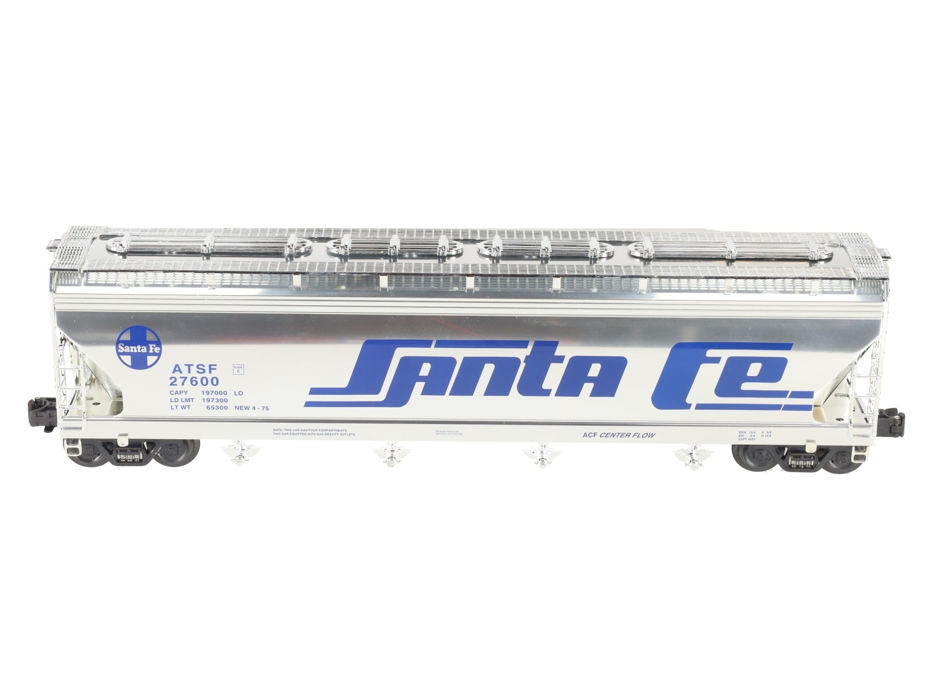 K-Line K6244-10511 O Gauge Santa Fe Hopper #27600 LN/Box