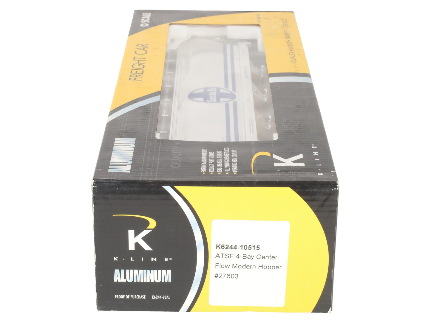 K-Line K6244-10515 O Gauge ATSF 4-Bay CenterFlow Hopper Car #27603 LN/Box