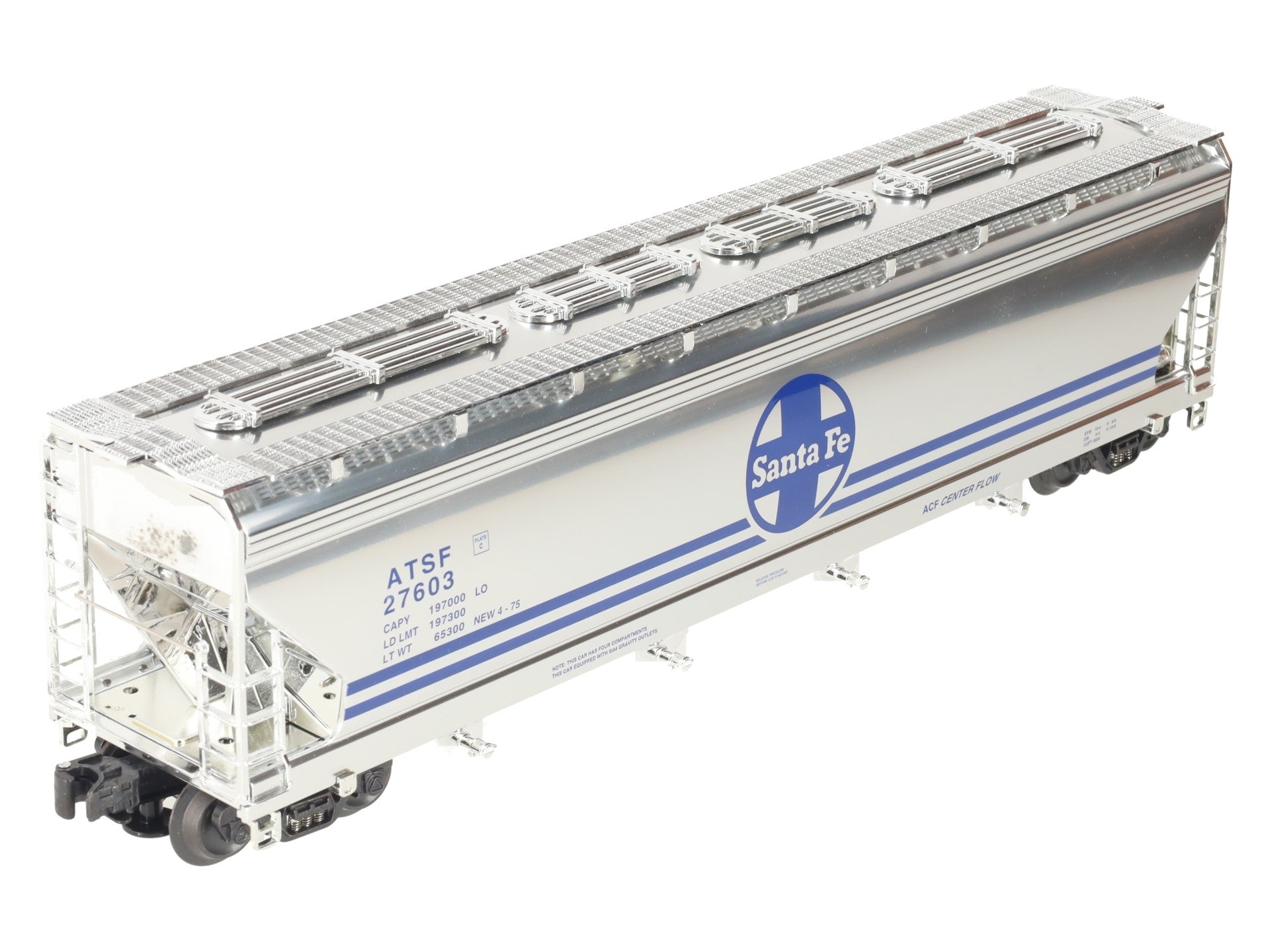 K-Line K6244-10515 O Gauge ATSF 4-Bay CenterFlow Hopper Car #27603 LN/Box
