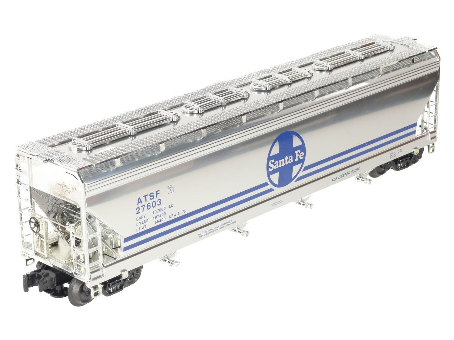 K-Line K6244-10515 O Gauge ATSF 4-Bay CenterFlow Hopper Car #27603 LN/Box
