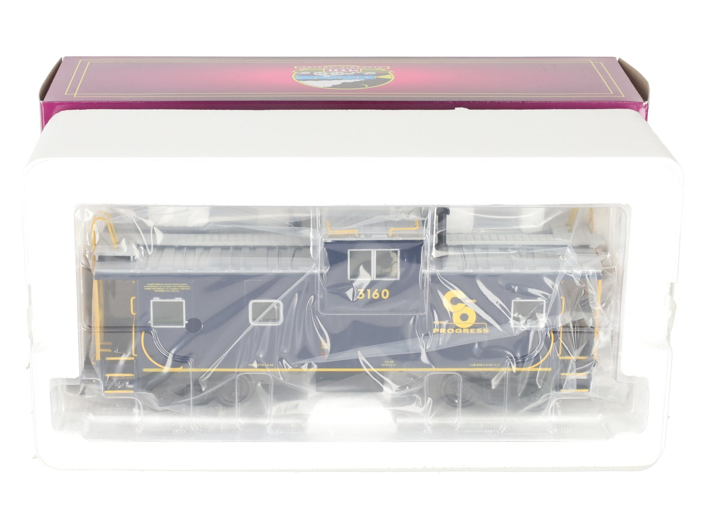 MTH 20-91698 O Gauge Chesapeake & Ohio Extended Vision Caboose #3160 NIB