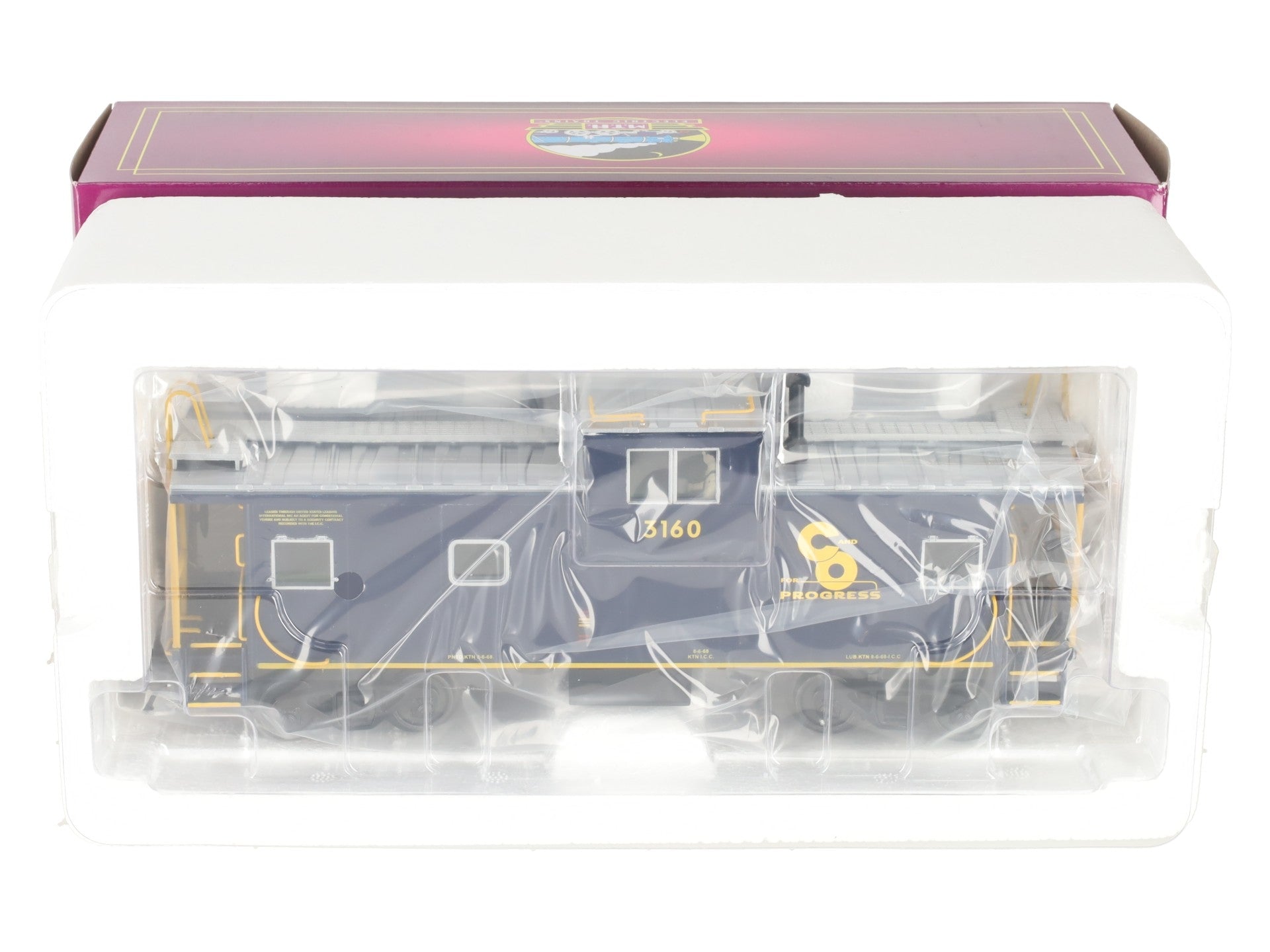 MTH 20-91698 O Gauge Chesapeake & Ohio Extended Vision Caboose #3160 NIB