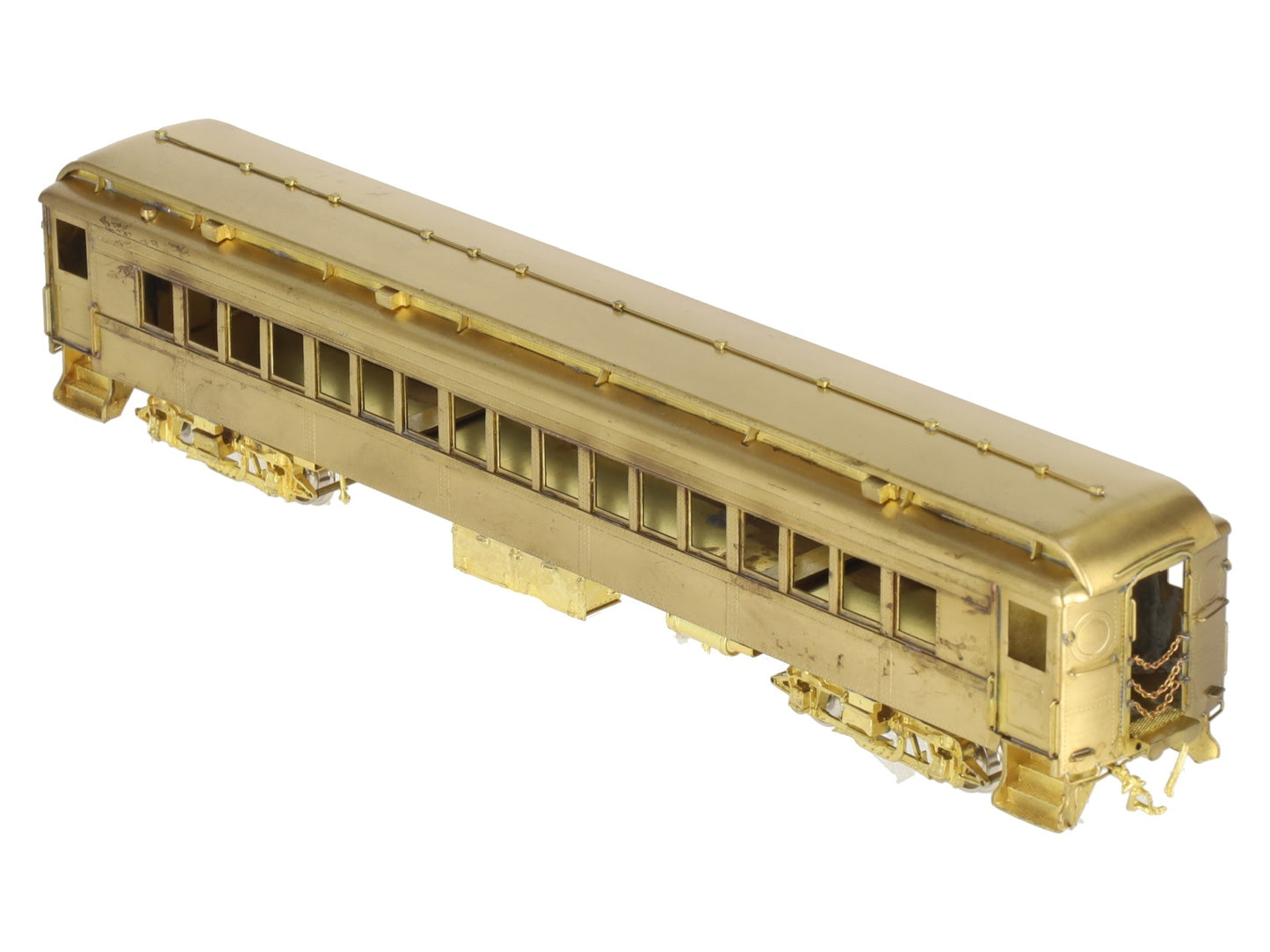 Railworks R-178 HO BRASS Pennsylvania Railroad P-54 Trailer Coach Car- Unpainted EX/Box