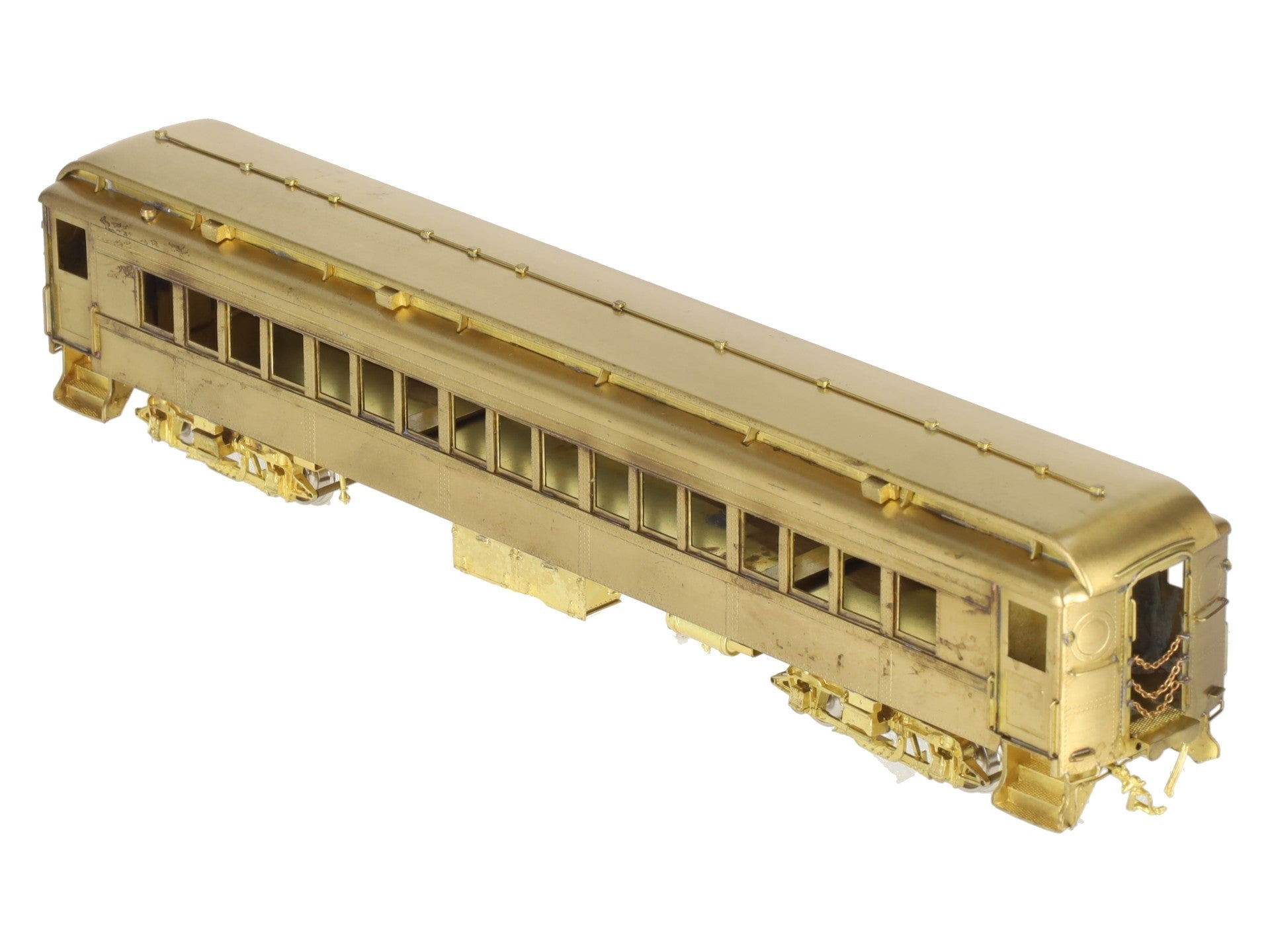 Railworks R-178 HO BRASS Pennsylvania Railroad P-54 Trailer Coach Car- Unpainted EX/Box