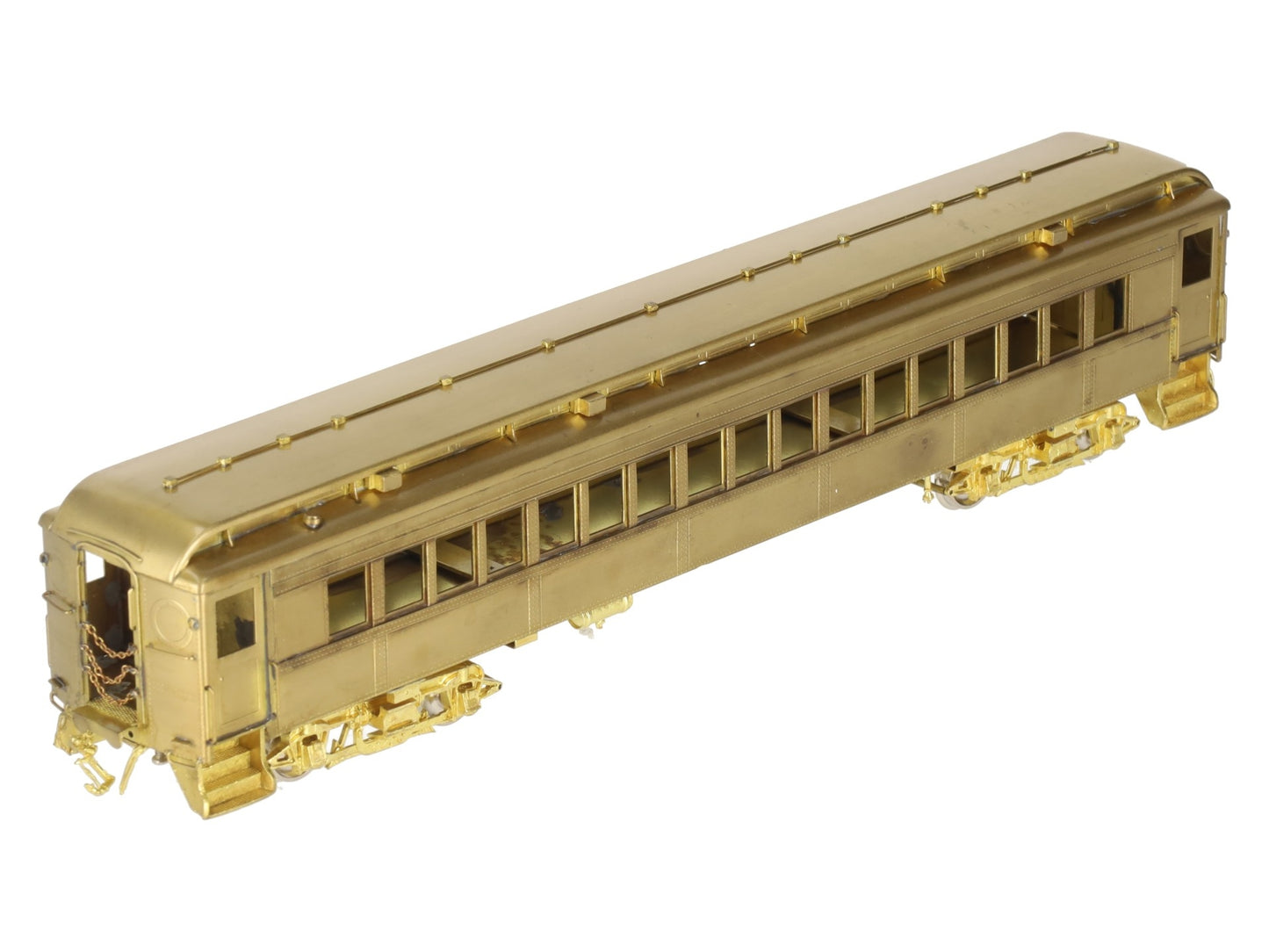 Railworks R-178 HO BRASS Pennsylvania Railroad P-54 Trailer Coach Car- Unpainted EX/Box