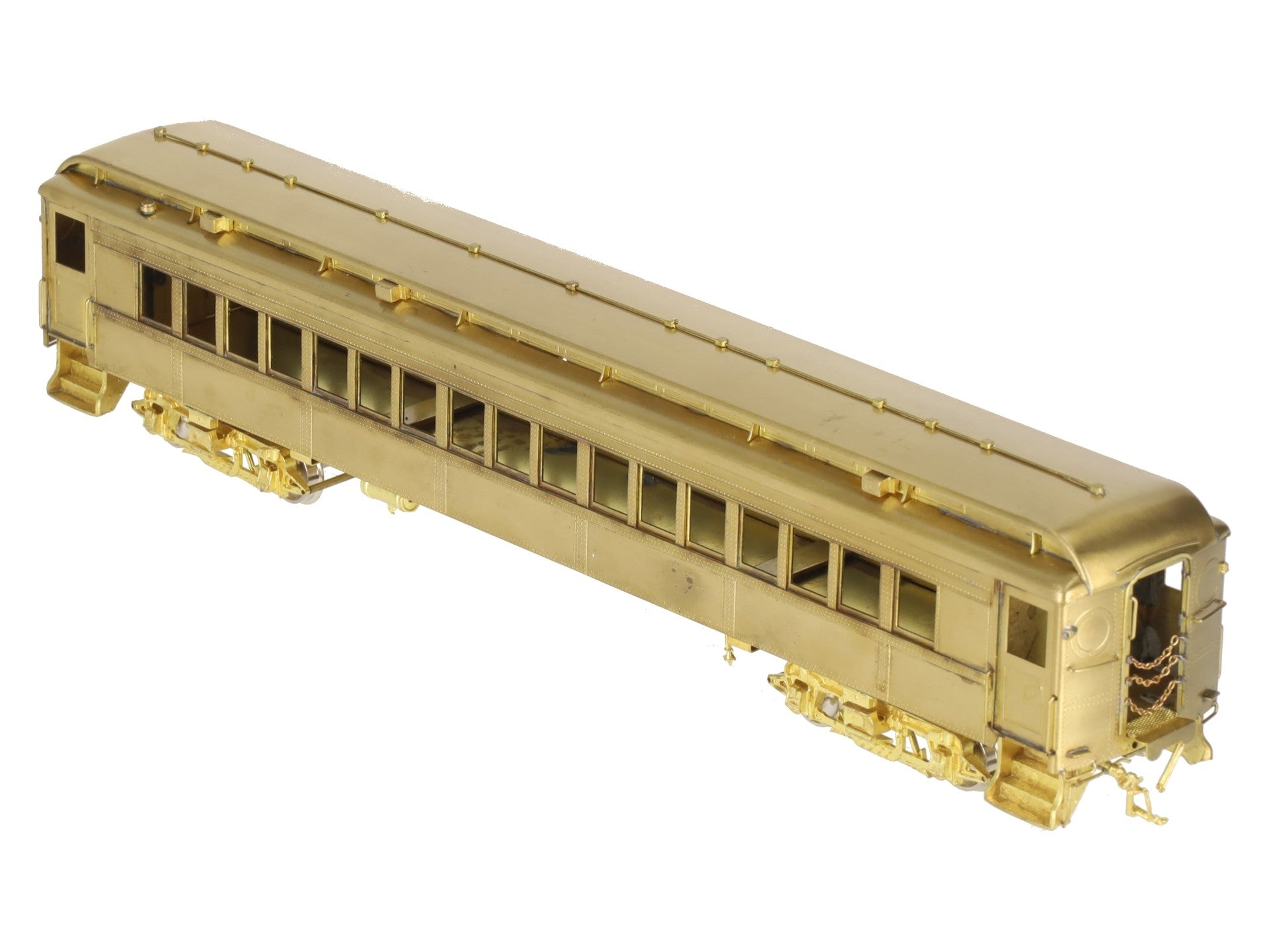 Railworks R-178 HO BRASS Pennsylvania Railroad P-54 Trailer Coach Car- Unpainted EX/Box