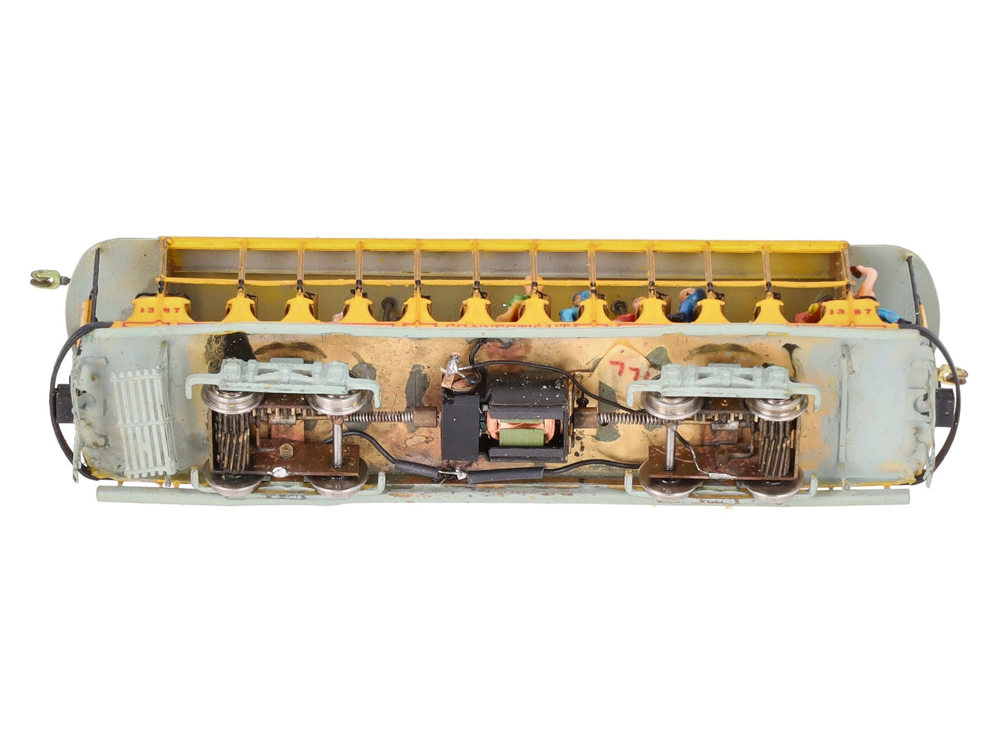 Model Traction Supply HO BRASS Powered Custom Connecticut 14 Bench Open Trolley/Box