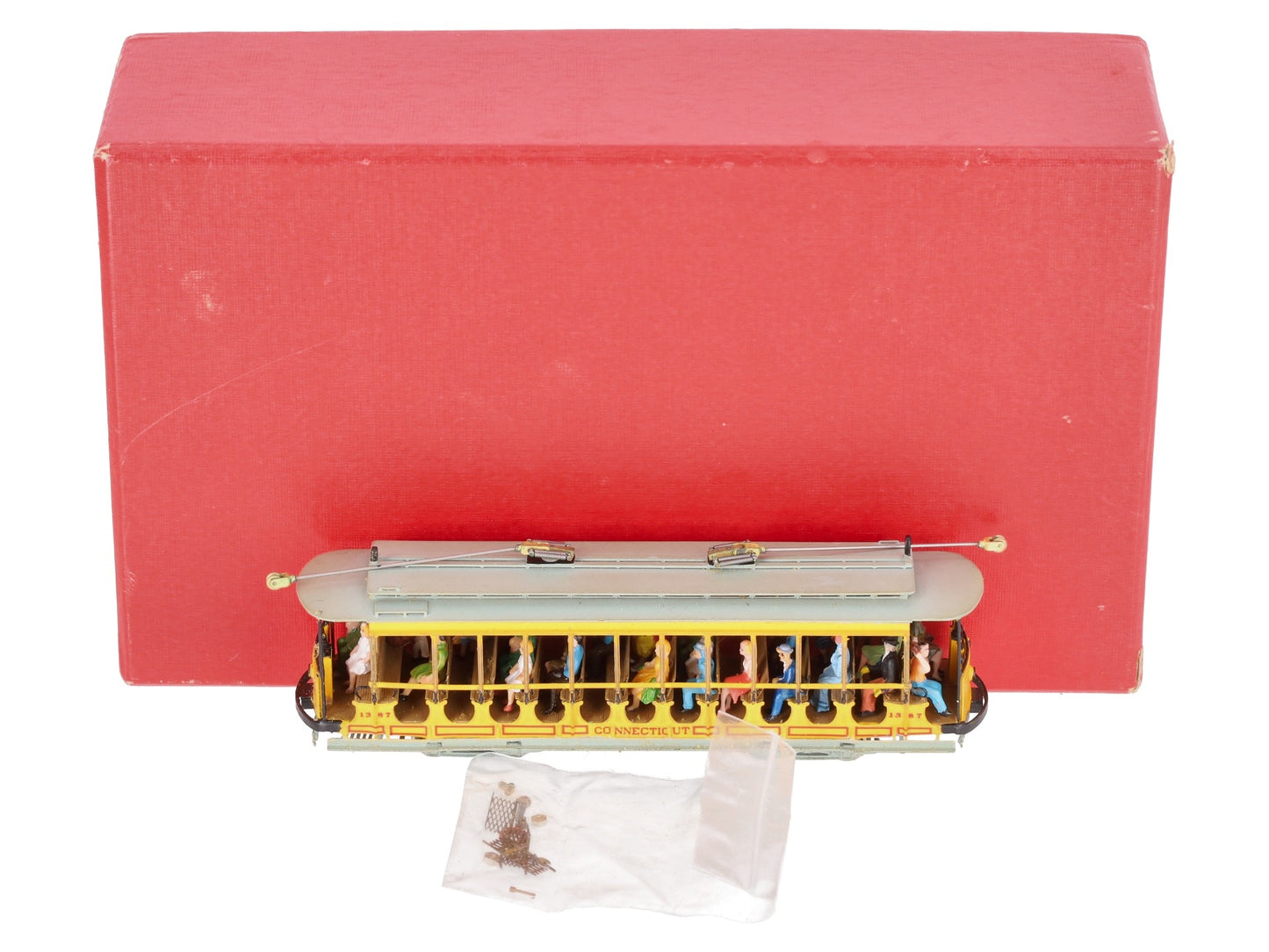 Model Traction Supply HO BRASS Powered Custom Connecticut 14 Bench Open Trolley/Box