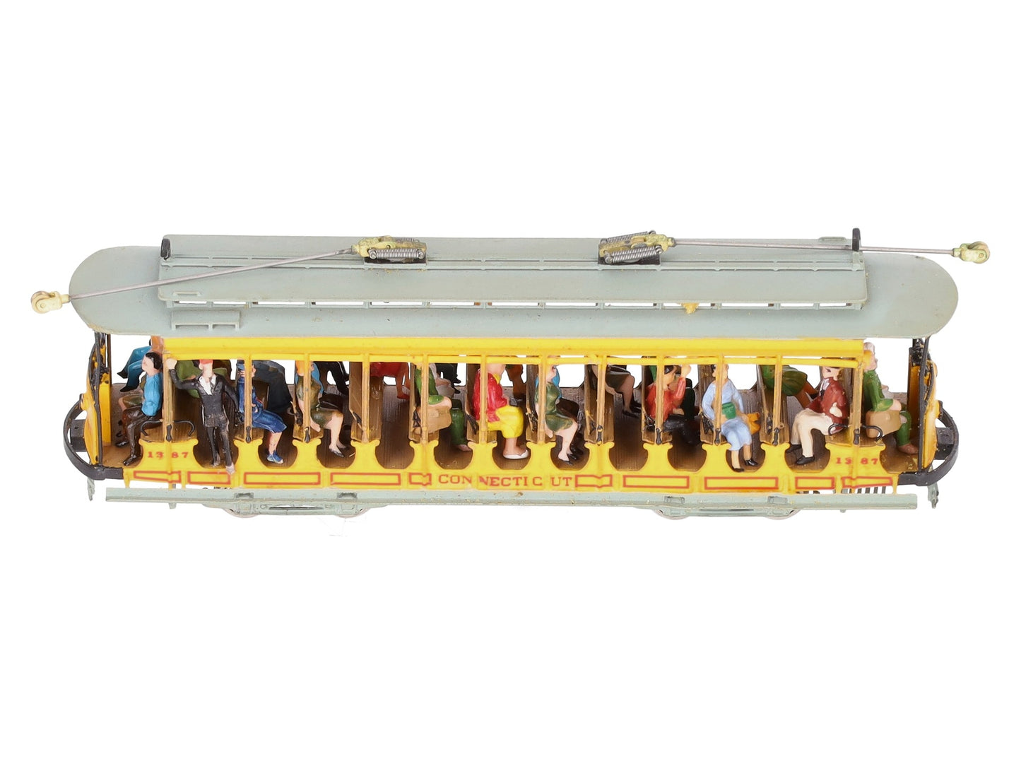 Model Traction Supply HO BRASS Powered Custom Connecticut 14 Bench Open Trolley/Box