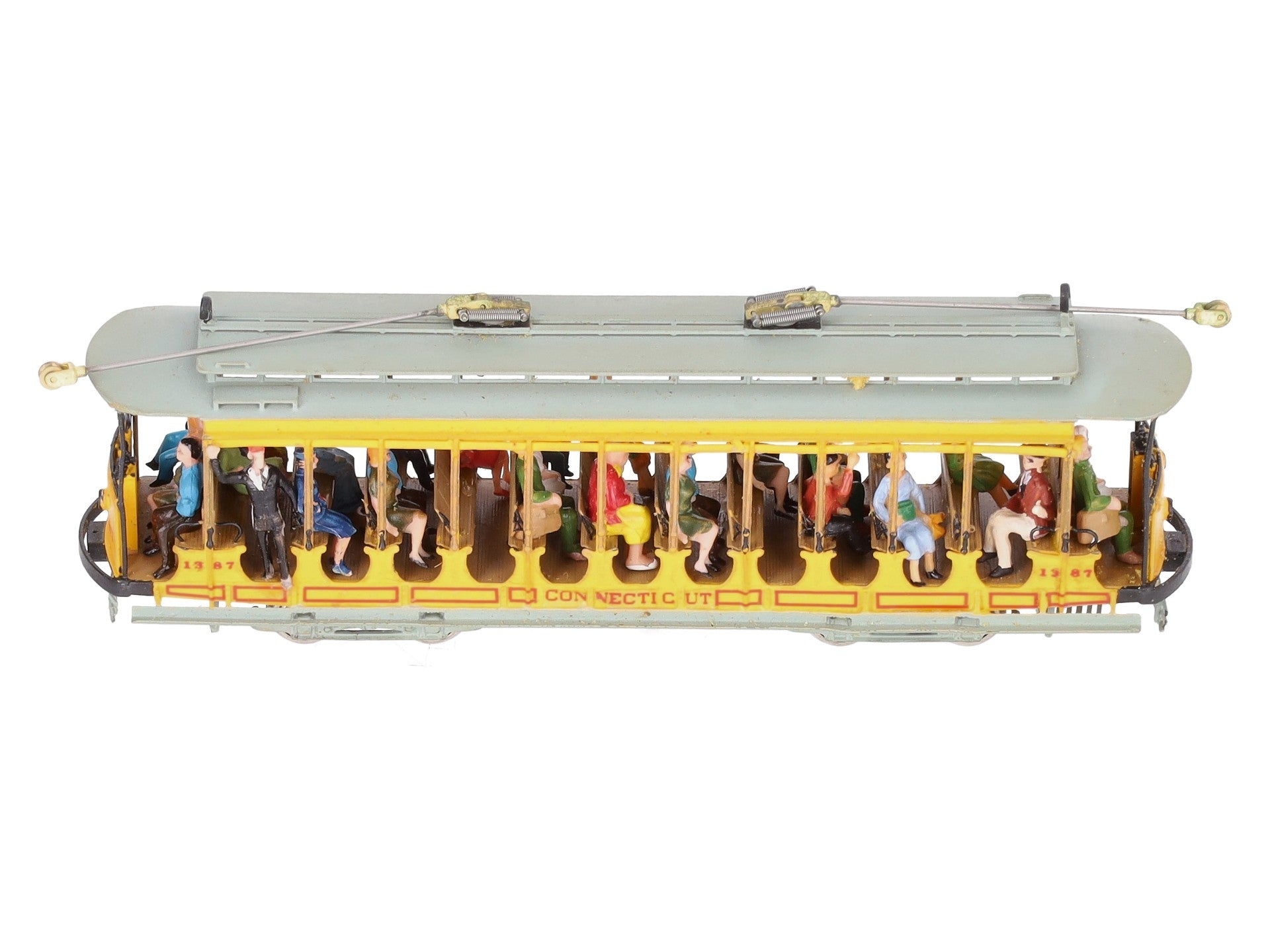 Model Traction Supply HO BRASS Powered Custom Connecticut 14 Bench Open Trolley/Box