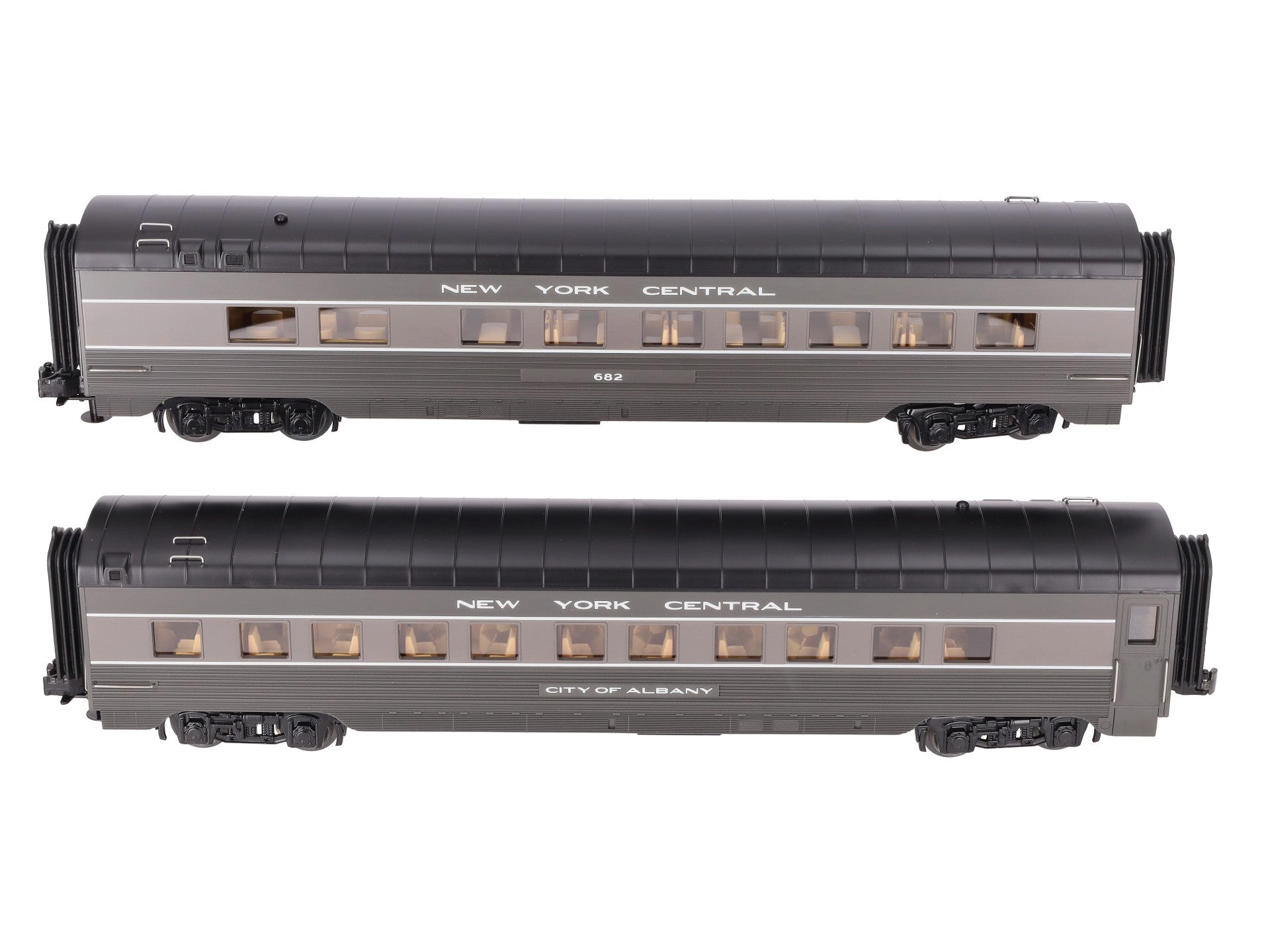 MTH 30-68245 O Gauge NYC 2-Car 60' Streamlined Sleeper/Diner Passenger Set LN/Box