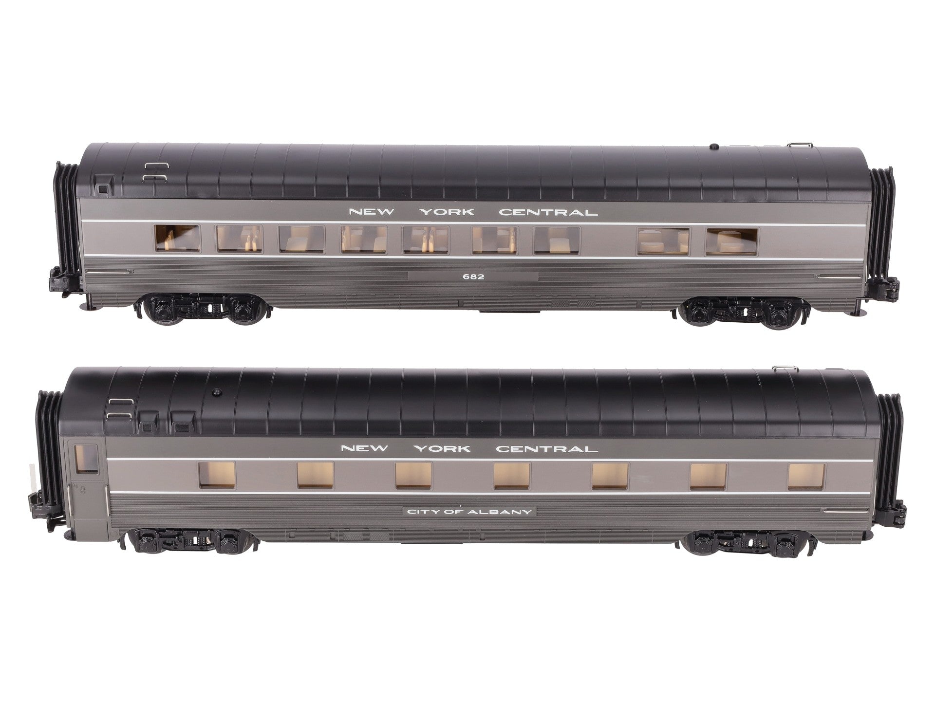 MTH 30-68245 O Gauge NYC 2-Car 60' Streamlined Sleeper/Diner Passenger Set LN/Box