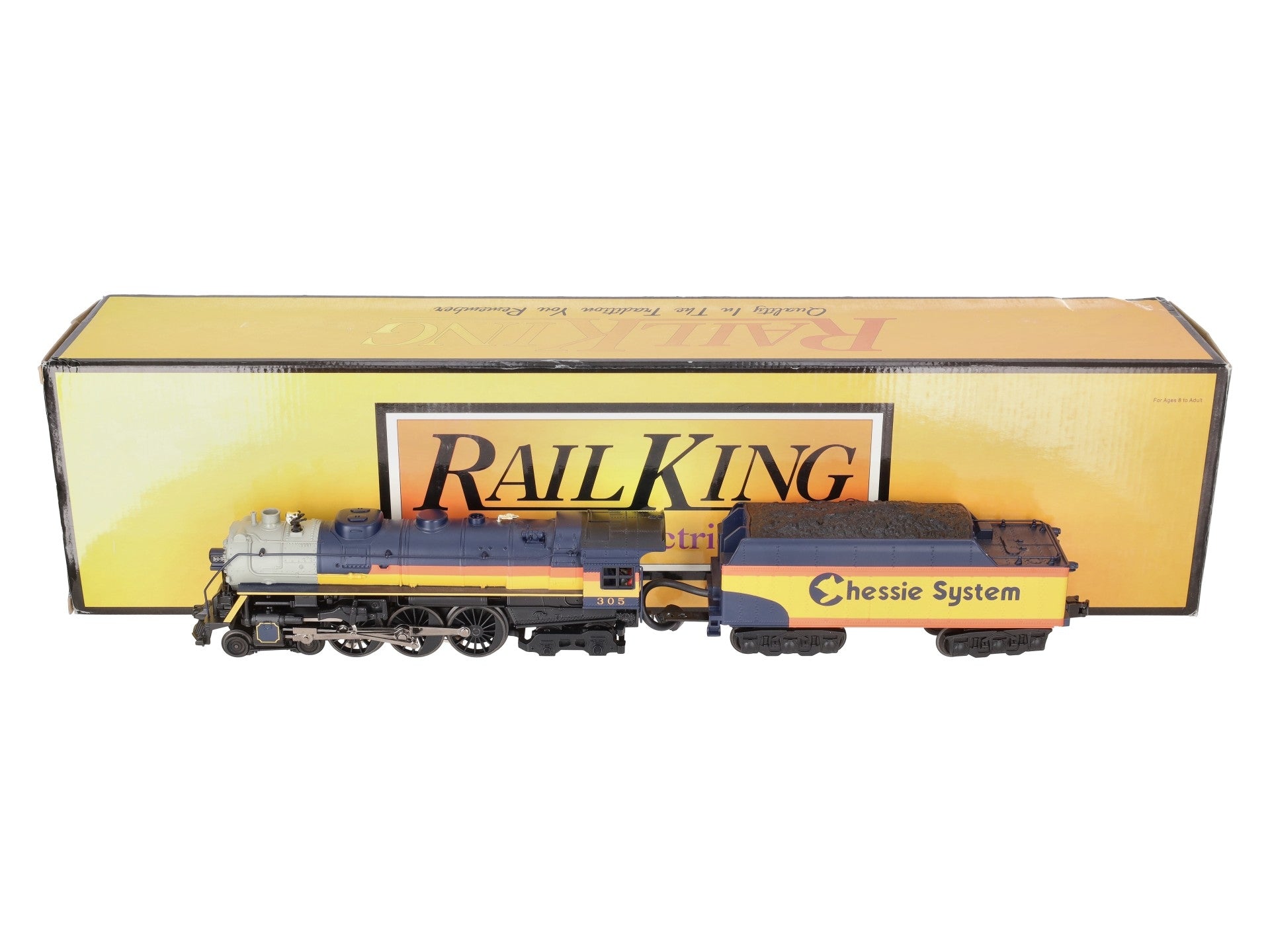 MTH 30-1460-1 Chessie 4-6-4 Hudson Steam Locomotive w/PS 2.0 #305 EX/Box