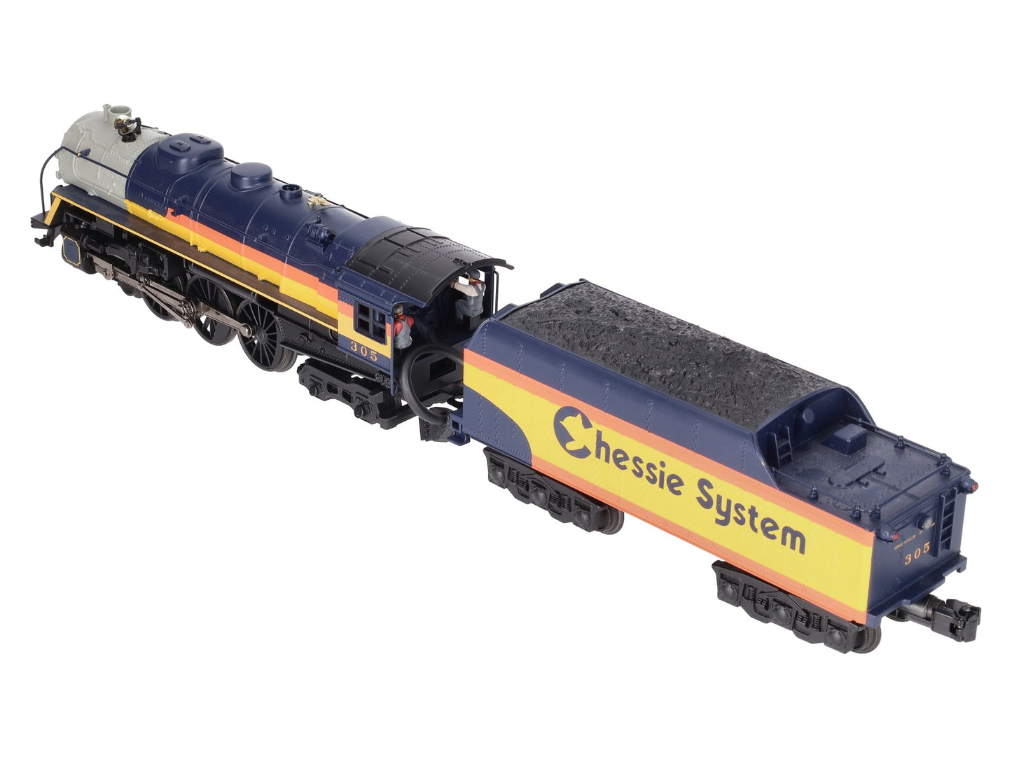 MTH 30-1460-1 Chessie 4-6-4 Hudson Steam Locomotive w/PS 2.0 #305 EX/Box