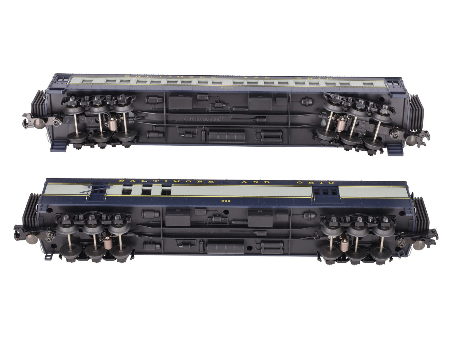 MTH 30-2707P O B&O Coach & Baggage Passenger Car Set LN/Box