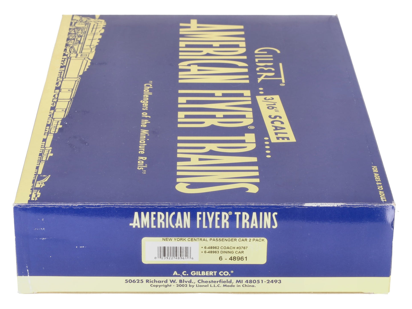 American Flyer 6-48961 S Scale New York Central Passenger Car (Pack of 2) EX/Box