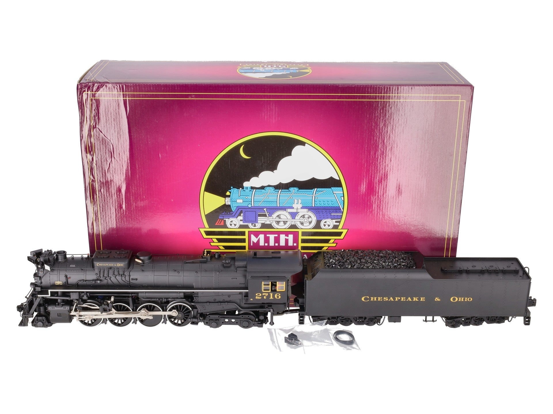 MTH 20-3420-1E O Gauge Chesapeake & Ohio 2-8-4  Kanawha Steam Engine w/PS 2.0 LN/Box