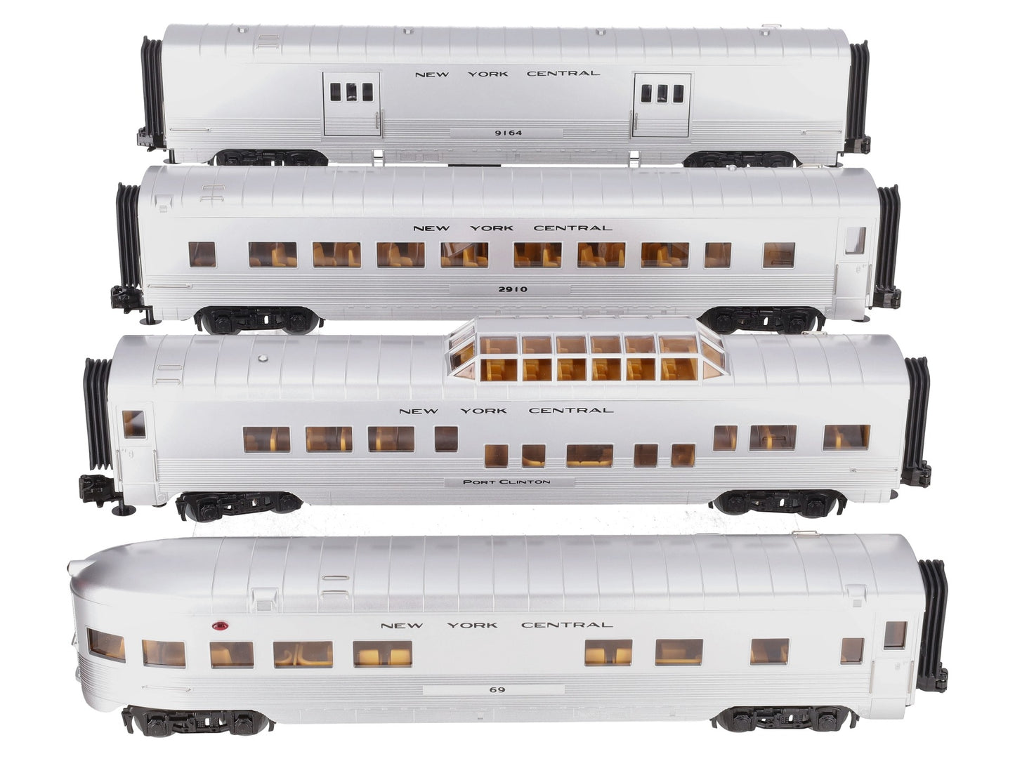 MTH 30-67925 O New York Central 60' Streamlined Passenger Set (Set of 4) LN/Box