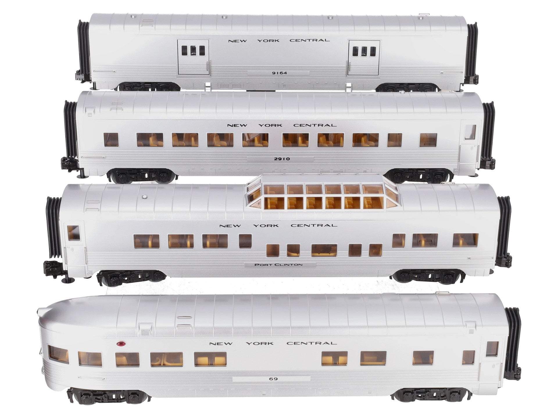MTH 30-67925 O New York Central 60' Streamlined Passenger Set (Set of 4) LN/Box