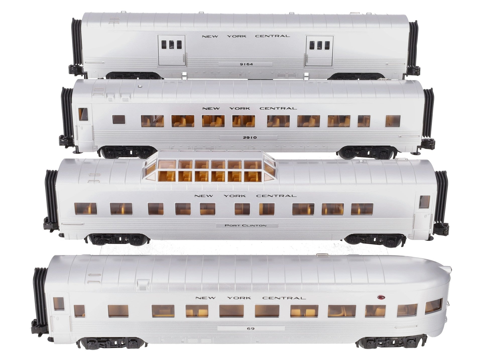 MTH 30-67925 O New York Central 60' Streamlined Passenger Set (Set of 4) LN/Box