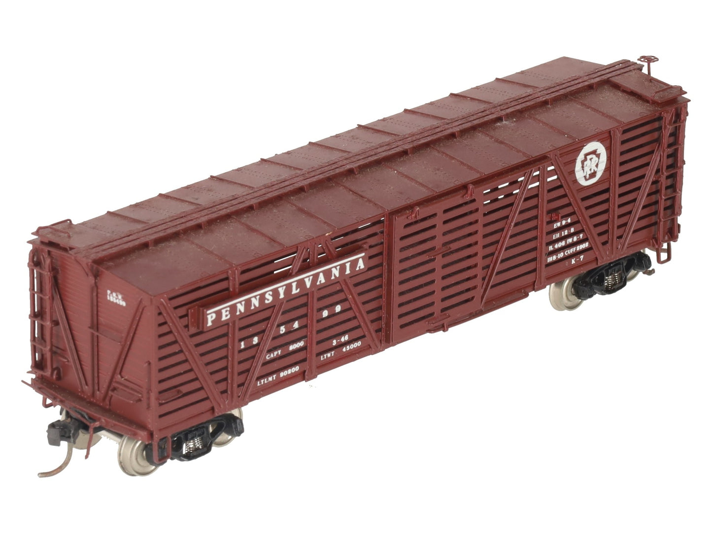Precision Scale Company 15594 HO BRASS PRR K-7 Single Deck Stock Car - F/P EX/Box