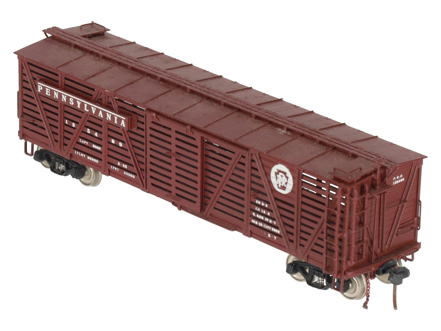 Precision Scale Company 15594 HO BRASS PRR K-7 Single Deck Stock Car - F/P EX/Box