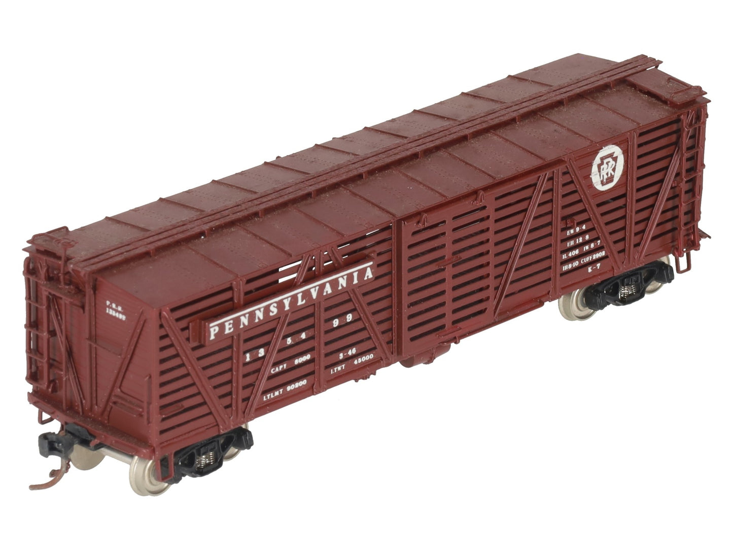 Precision Scale Company 15594 HO BRASS PRR K-7 Single Deck Stock Car - F/P EX/Box