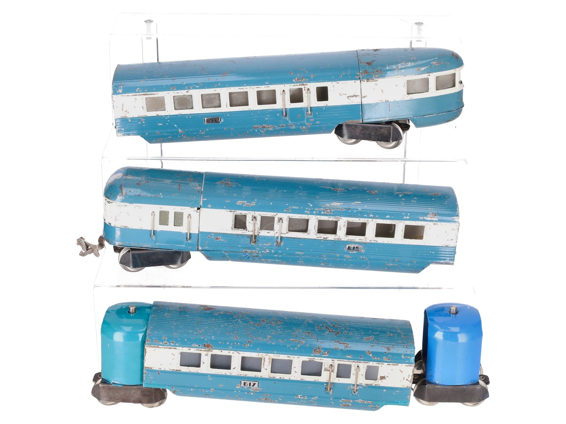 Lionel 265 Vintage O Prewar Blue Streak Set w/ 617 618 619