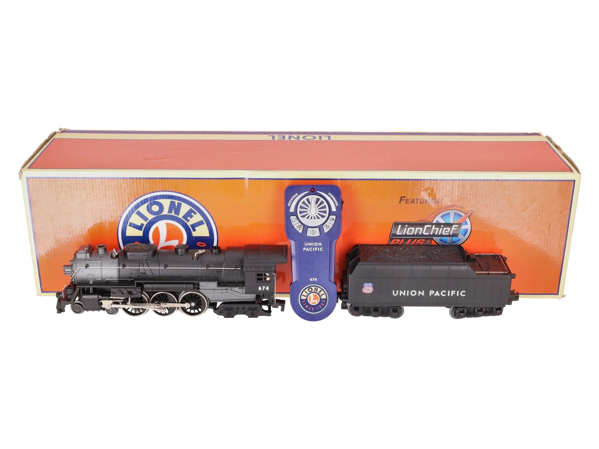 Lionel 6-81303 O Union Pacific LionChief Plus 4-6-4 Hudson Steam Locomotive #674 EX/Box