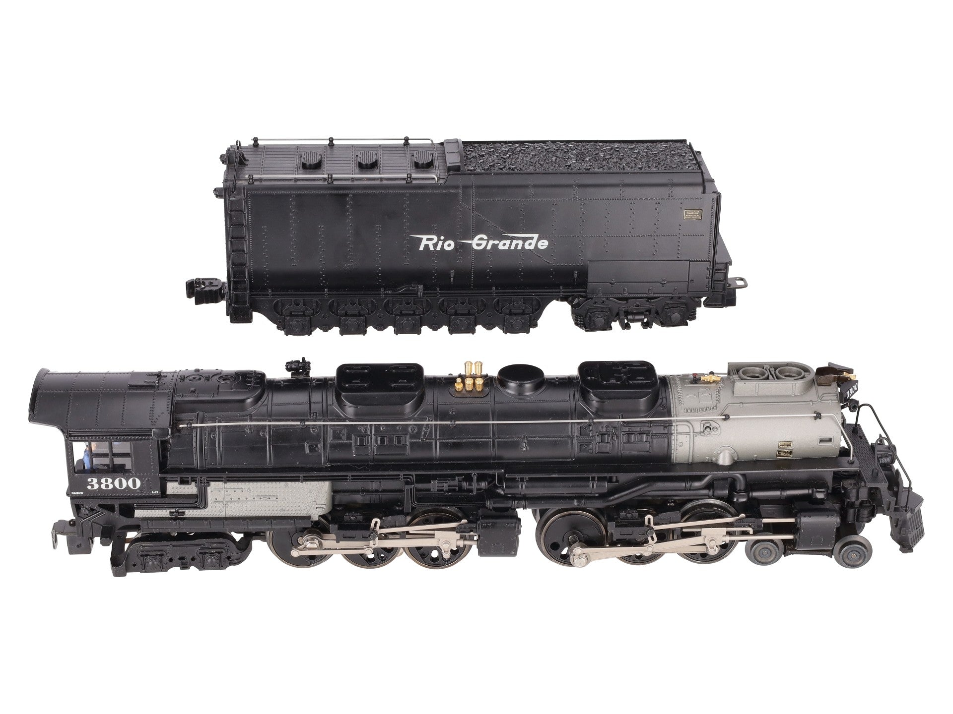 Lionel 6-38014 O Gauge D&RG 4-6-6-4 Steam Locomotive & Tender #3800 with TMCC VG