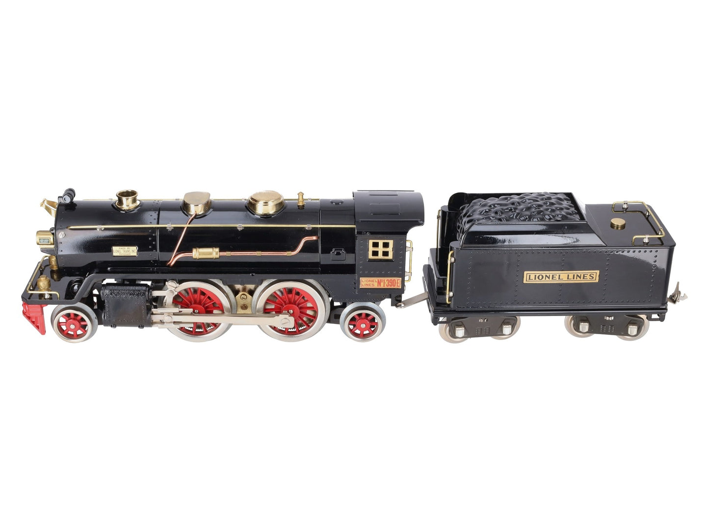 Lionel 6-13100 O Standard Gauge 390E Black Steam Locomotive and Tender EX/Box