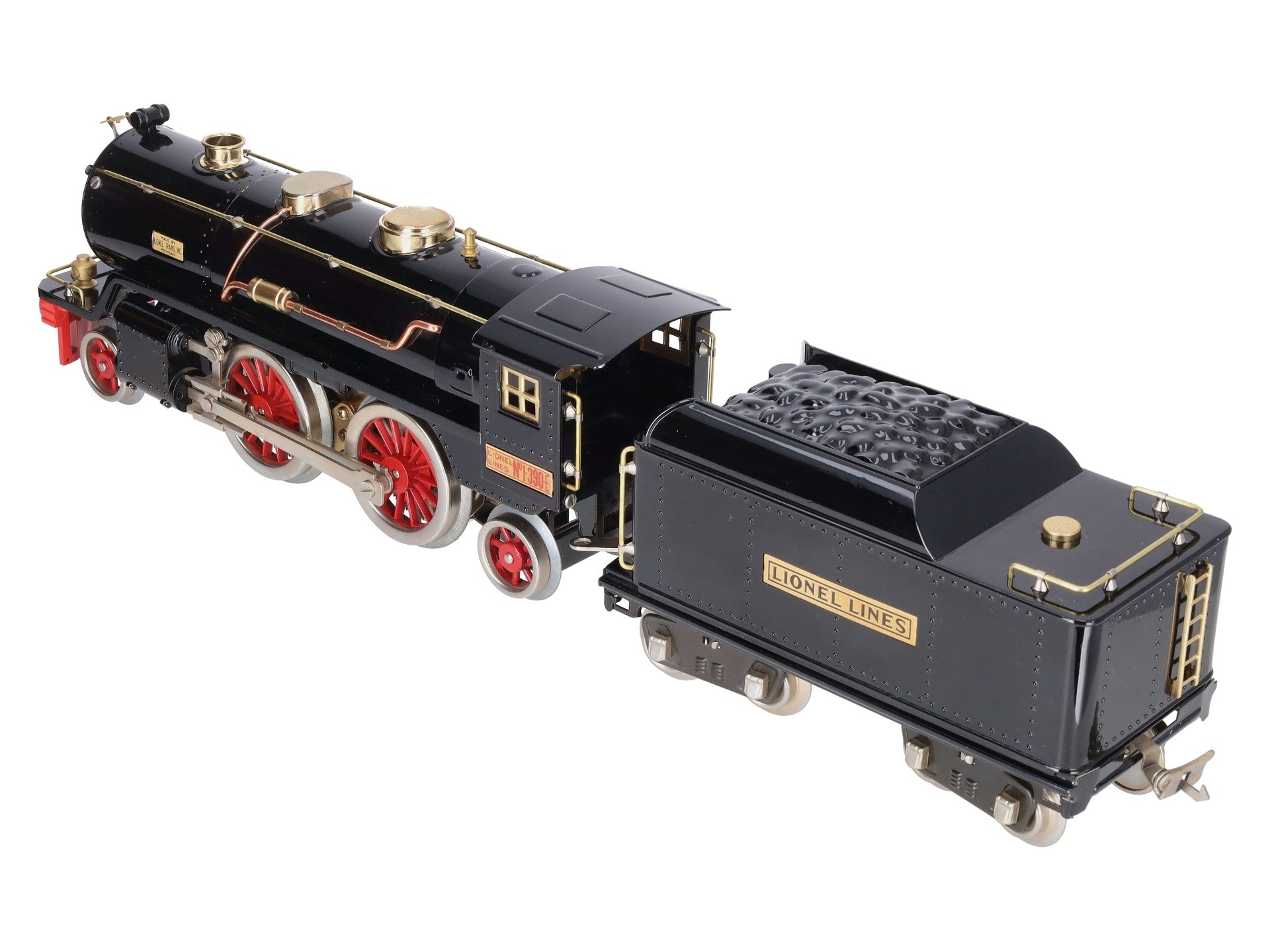 Lionel 6-13100 O Standard Gauge 390E Black Steam Locomotive and Tender EX/Box
