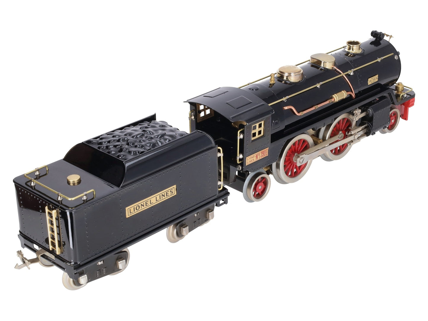 Lionel 6-13100 O Standard Gauge 390E Black Steam Locomotive and Tender EX/Box