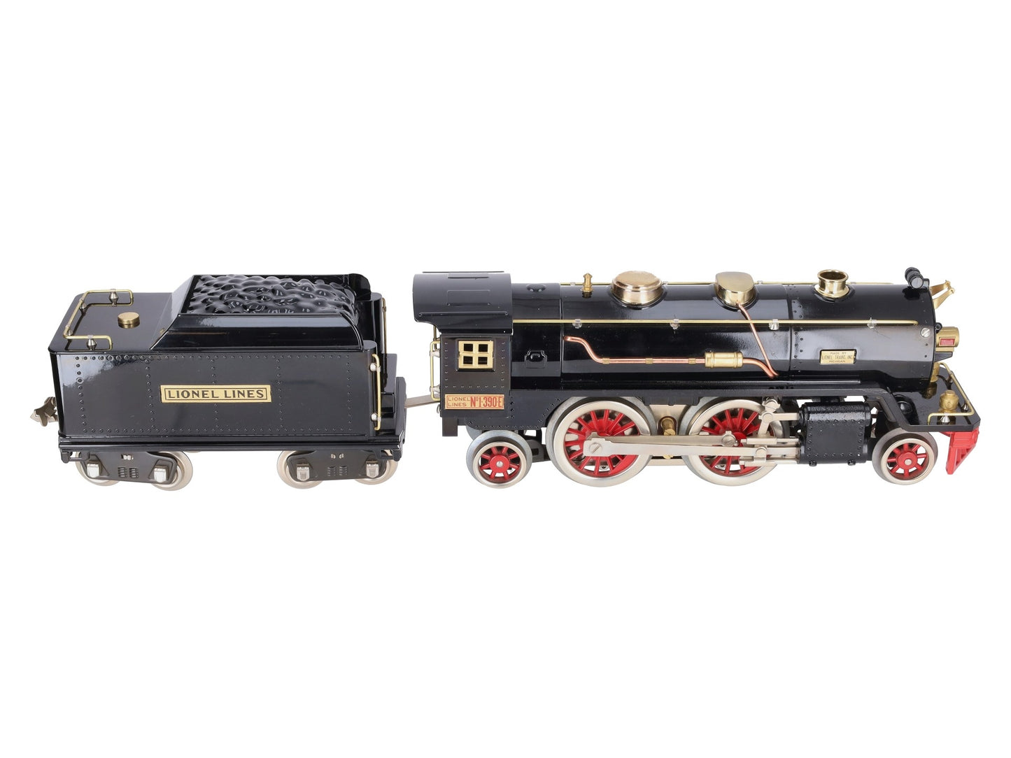 Lionel 6-13100 O Standard Gauge 390E Black Steam Locomotive and Tender EX/Box