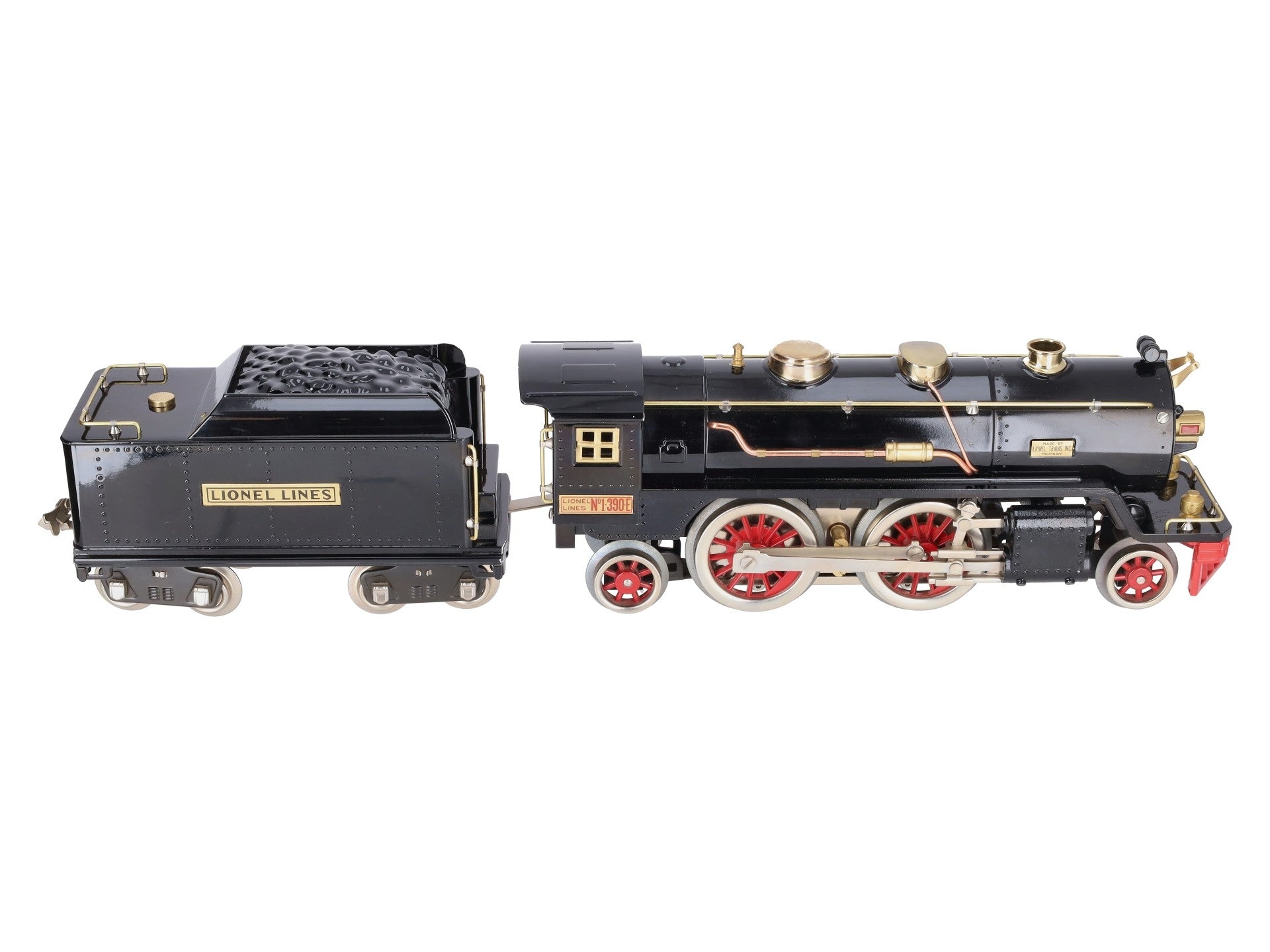 Lionel 6-13100 O Standard Gauge 390E Black Steam Locomotive and Tender EX/Box