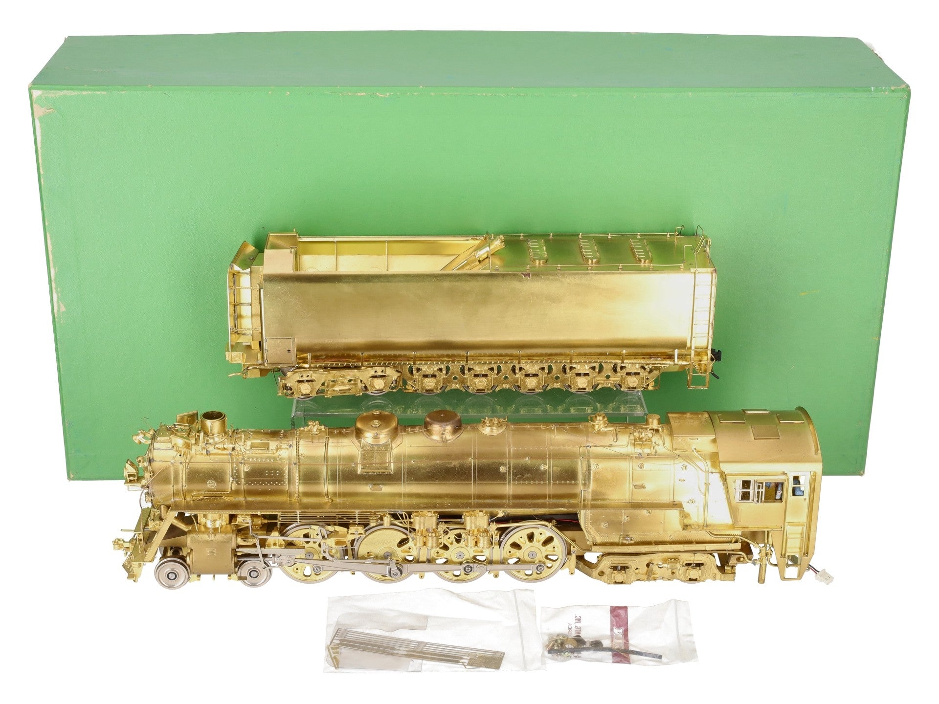 Overland 0152 O 2-Rail BRASS NP A-5 4-8-4 Steam Loco & Tender - Unpainted EX/Box