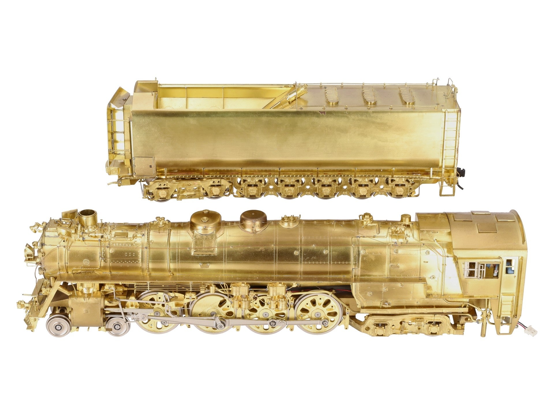 Overland 0152 O 2-Rail BRASS NP A-5 4-8-4 Steam Loco & Tender - Unpainted EX/Box