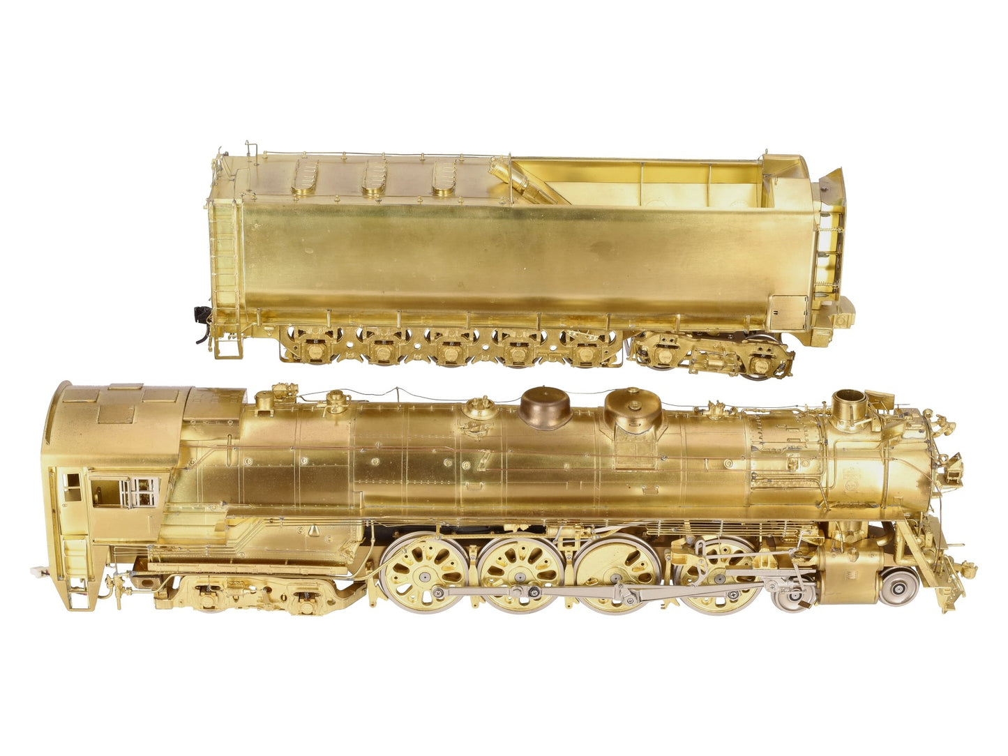 Overland 0152 O 2-Rail BRASS NP A-5 4-8-4 Steam Loco & Tender - Unpainted EX/Box